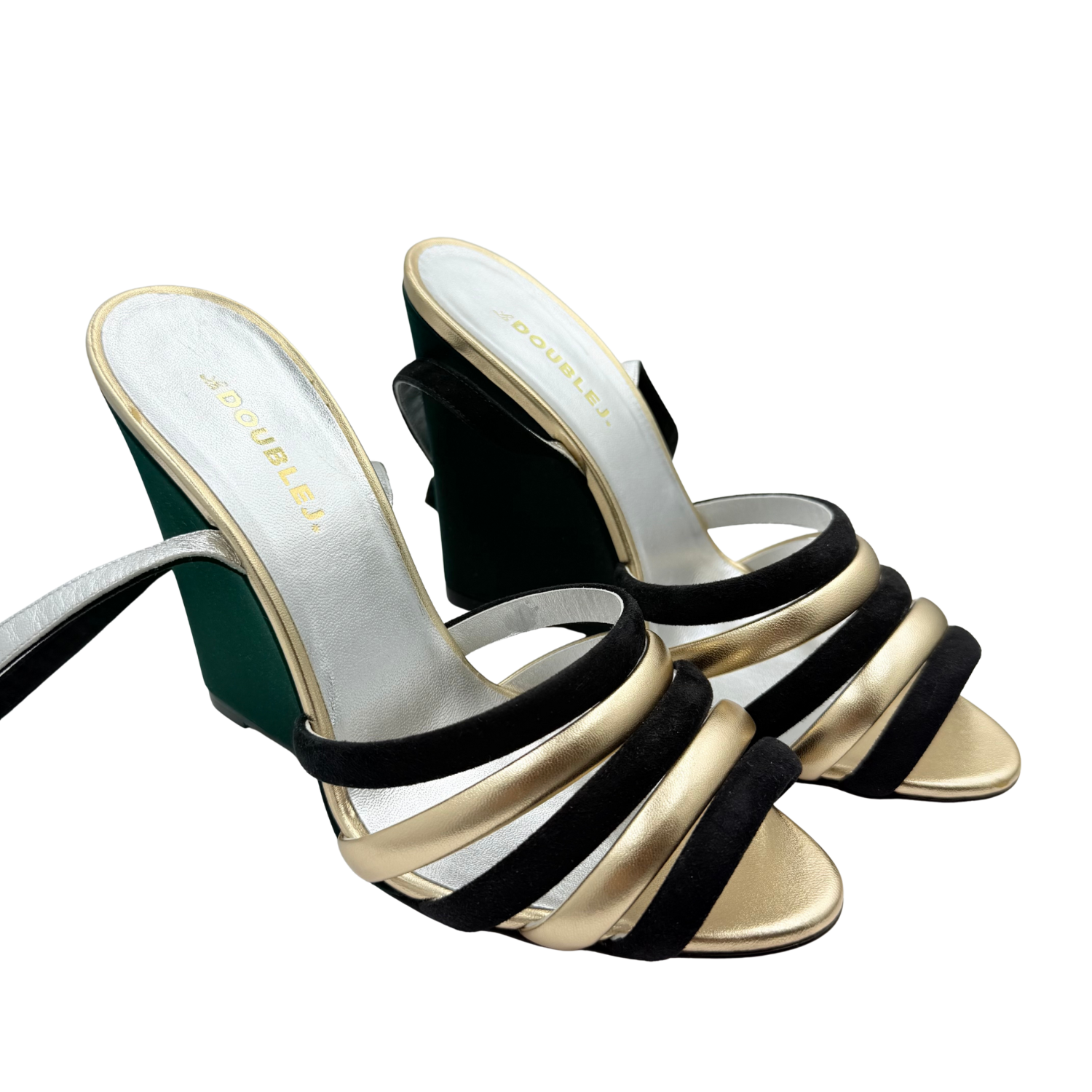 La DoubleJ Ankle Strap Wedges