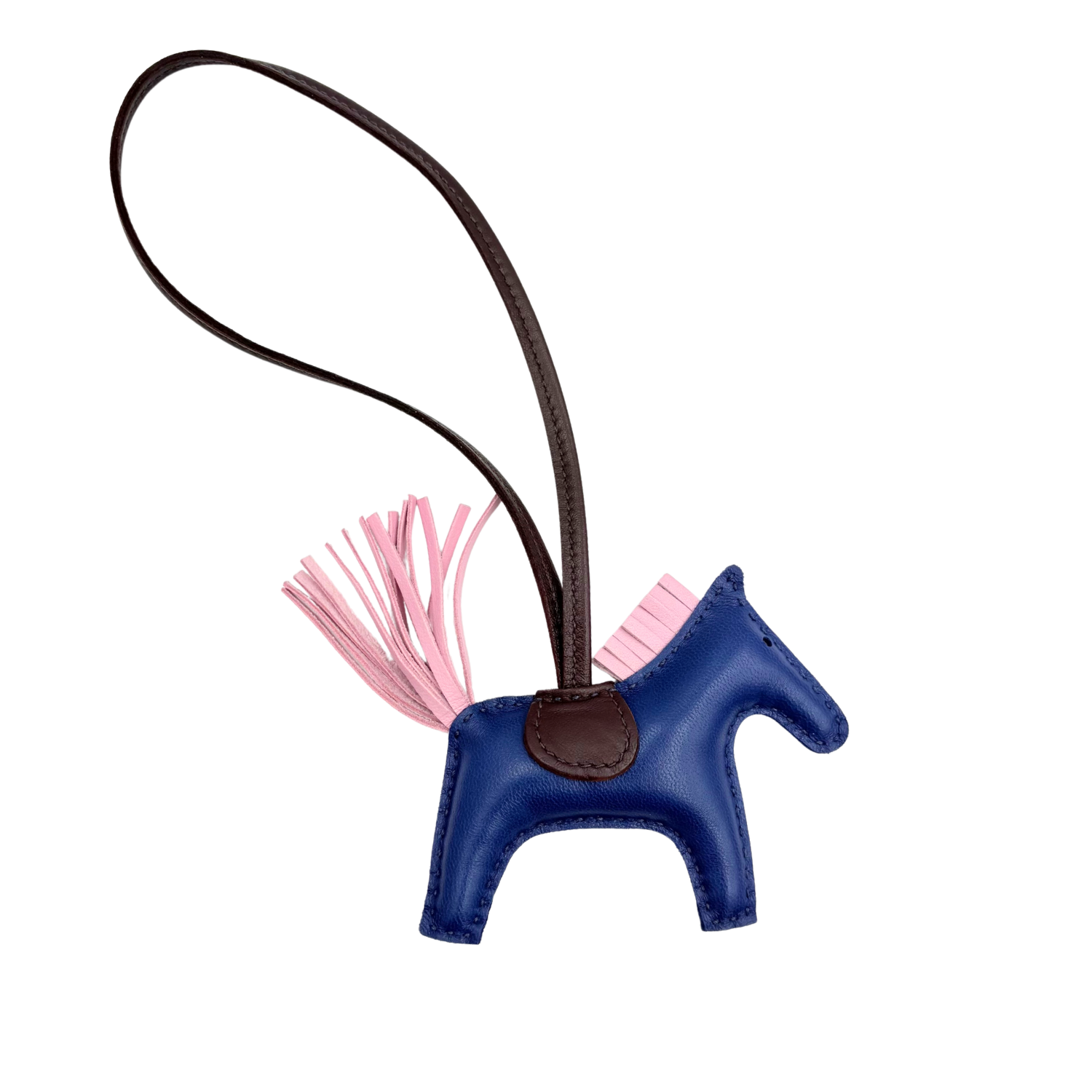 Hermès PM Rodeo Bag Charm Pegase Rouge Sellier, Mauve Sylvester, Bleu Saphir