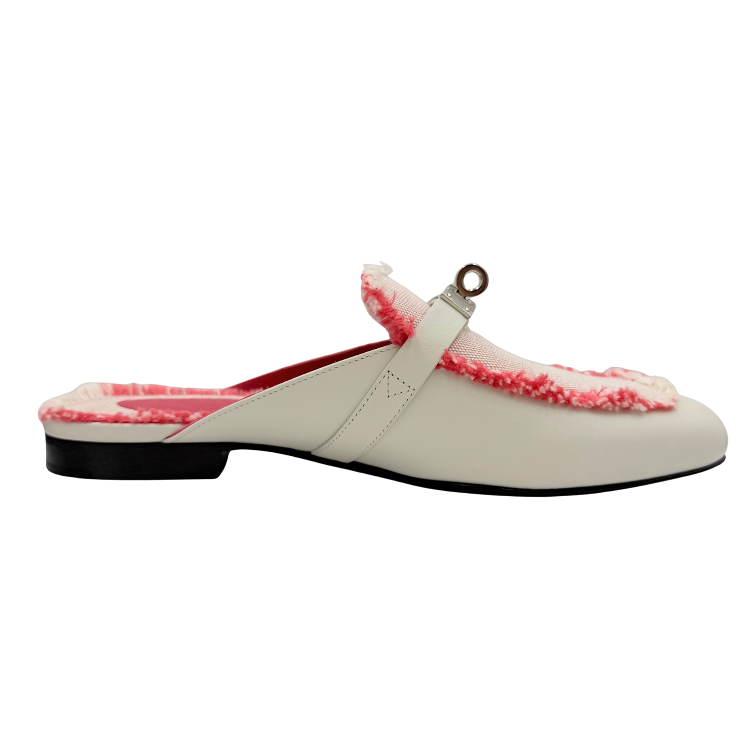 Hermès Oz Mule Beige Glaise / Framboise