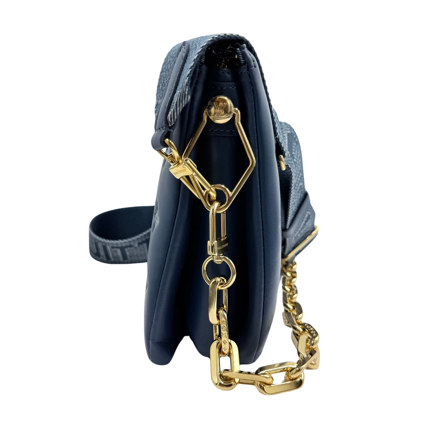 Louis Vuitton Embossed Coussin PM Denim Bleu
