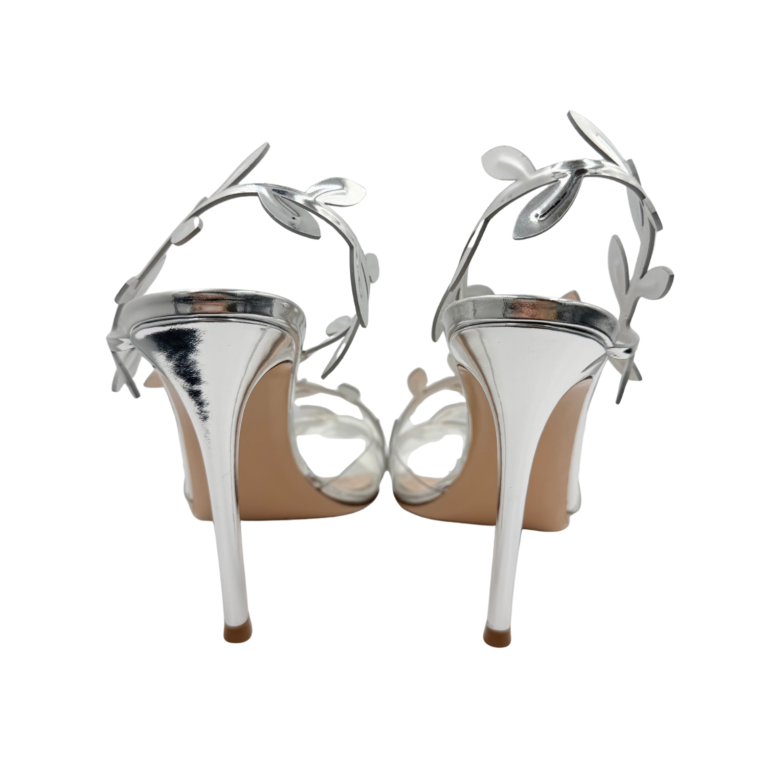 Gianvito Rossi Flavia 105MM Heeled Sandals Silver