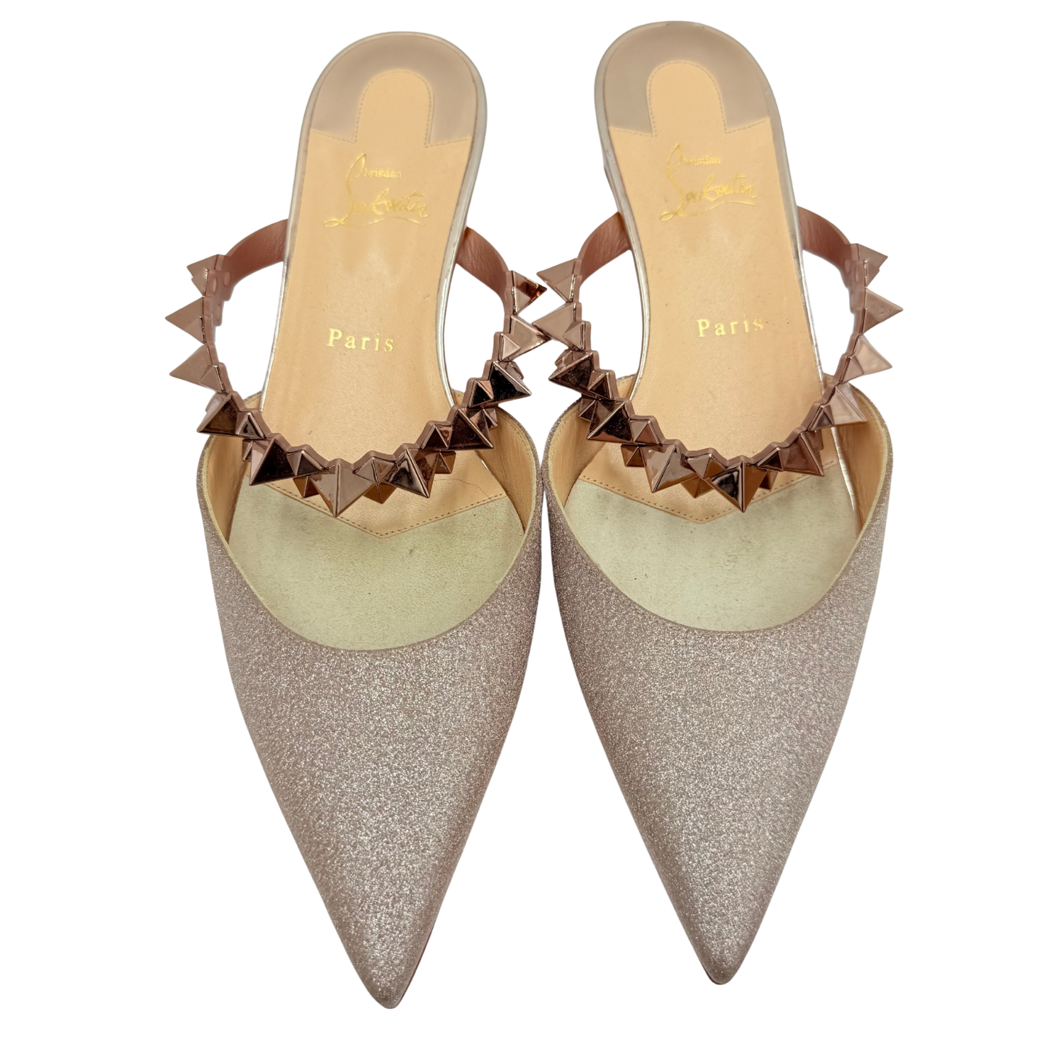 Christian Louboutin Planet Choc Spike Accents Mules