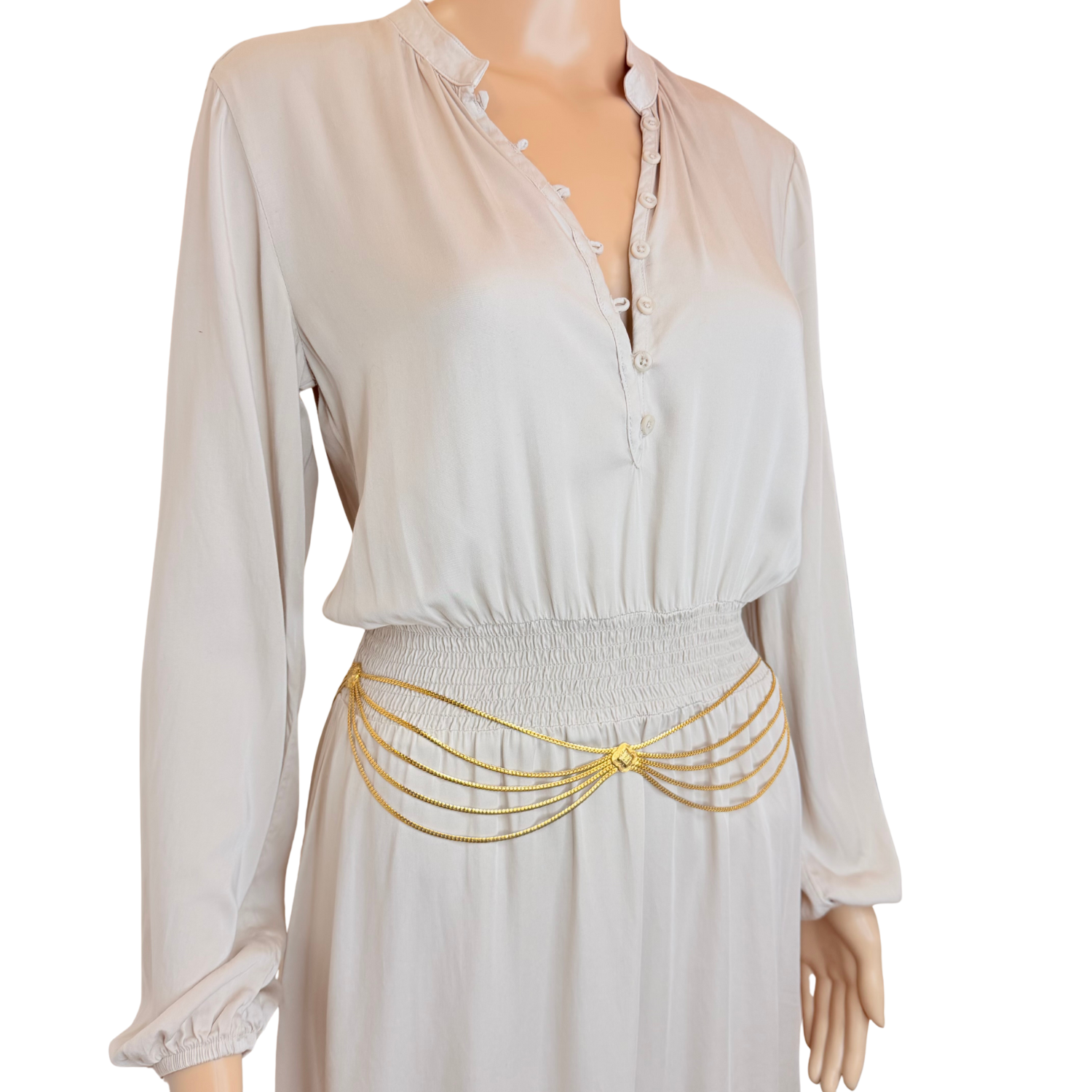 Christian Dior 1980s Draped Strain Chain Belt Gold