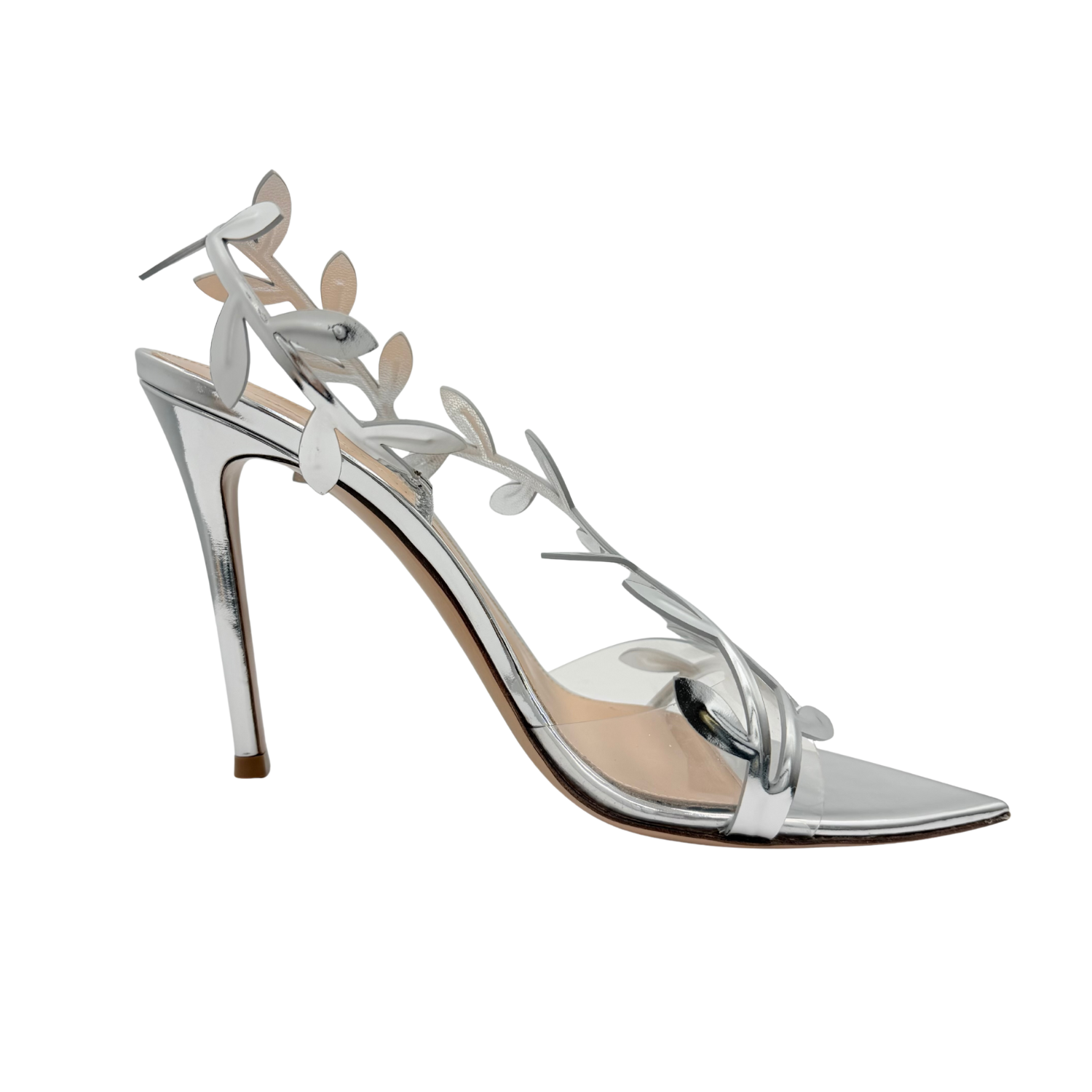 Gianvito Rossi Flavia 105MM Heeled Sandals Silver