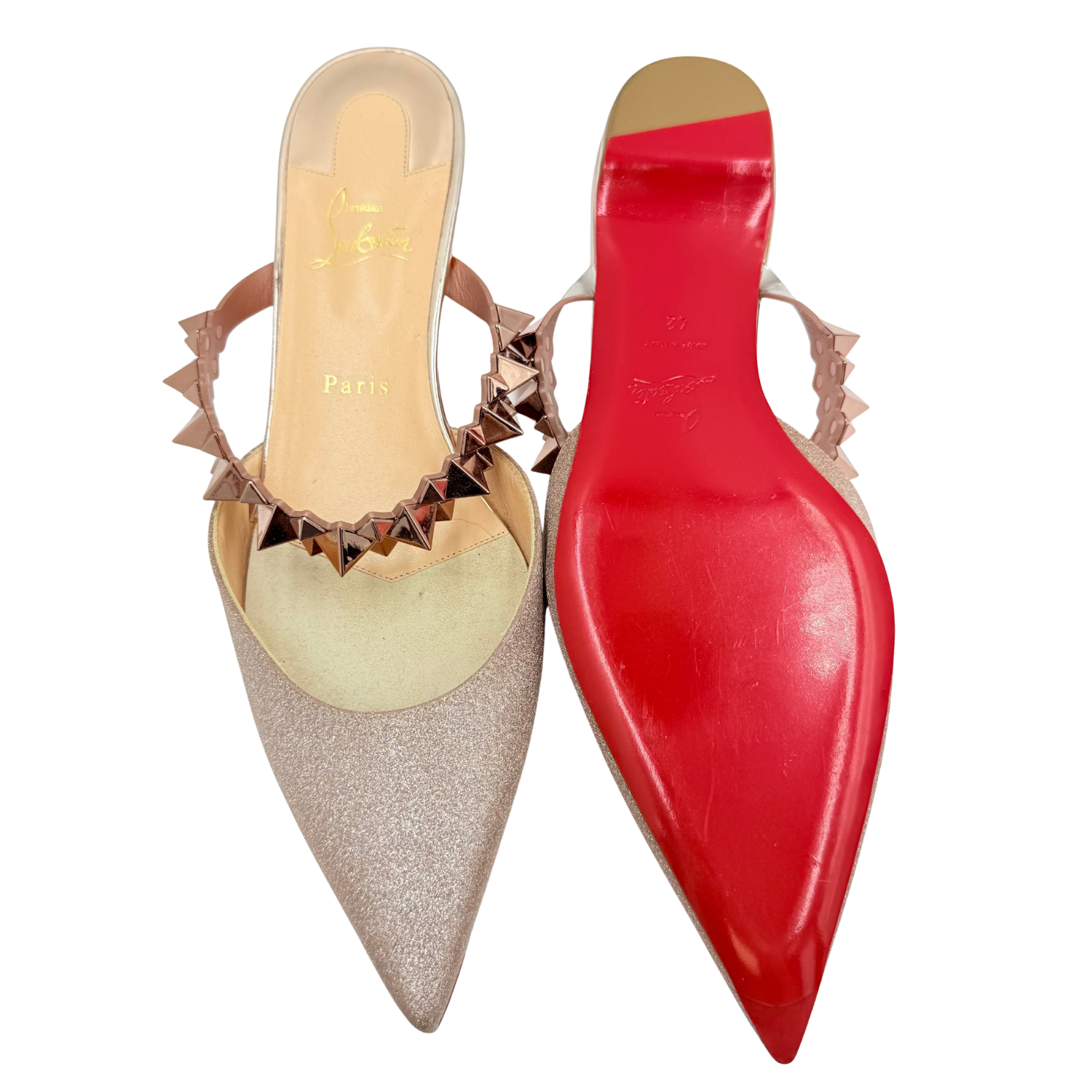 Christian Louboutin Planet Choc Spike Accents Mules