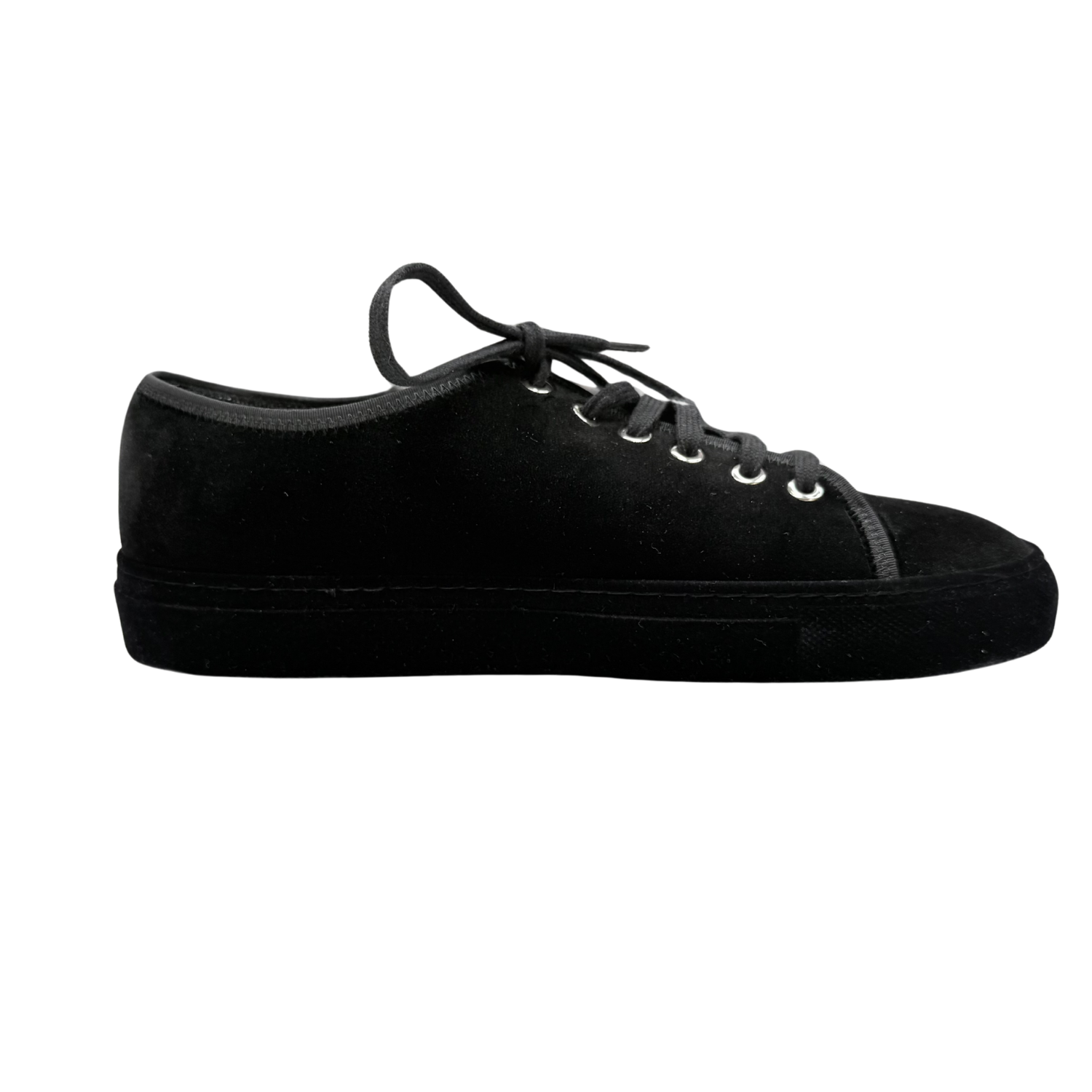 Chanel CC Lace Up Sneakers Black