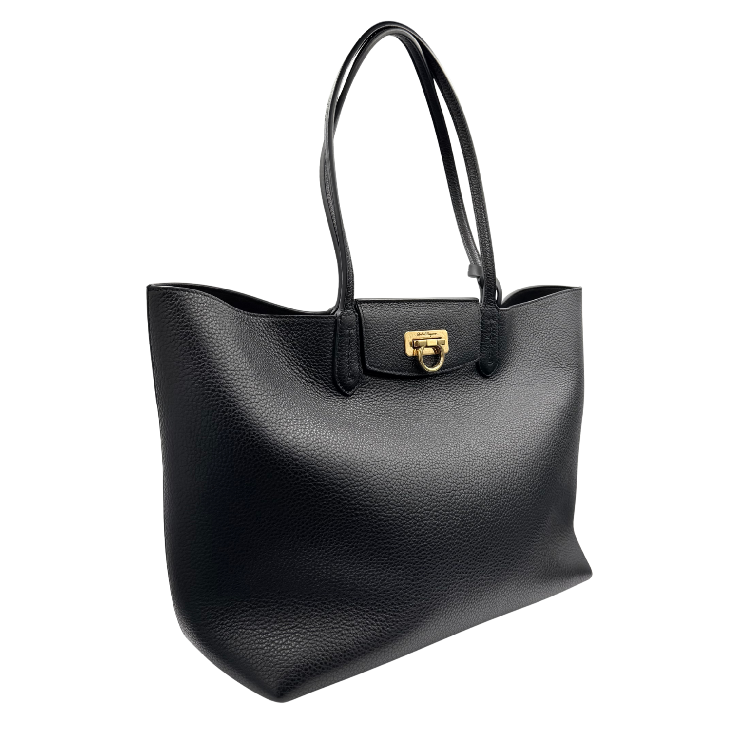 Salvatore Ferragamo Leather Shoulder Bag Black