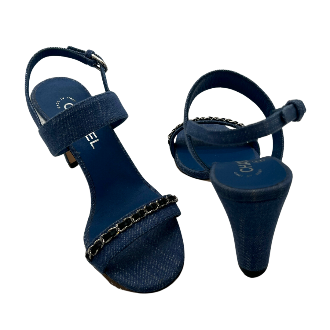 Chanel Denim Chain Sandals