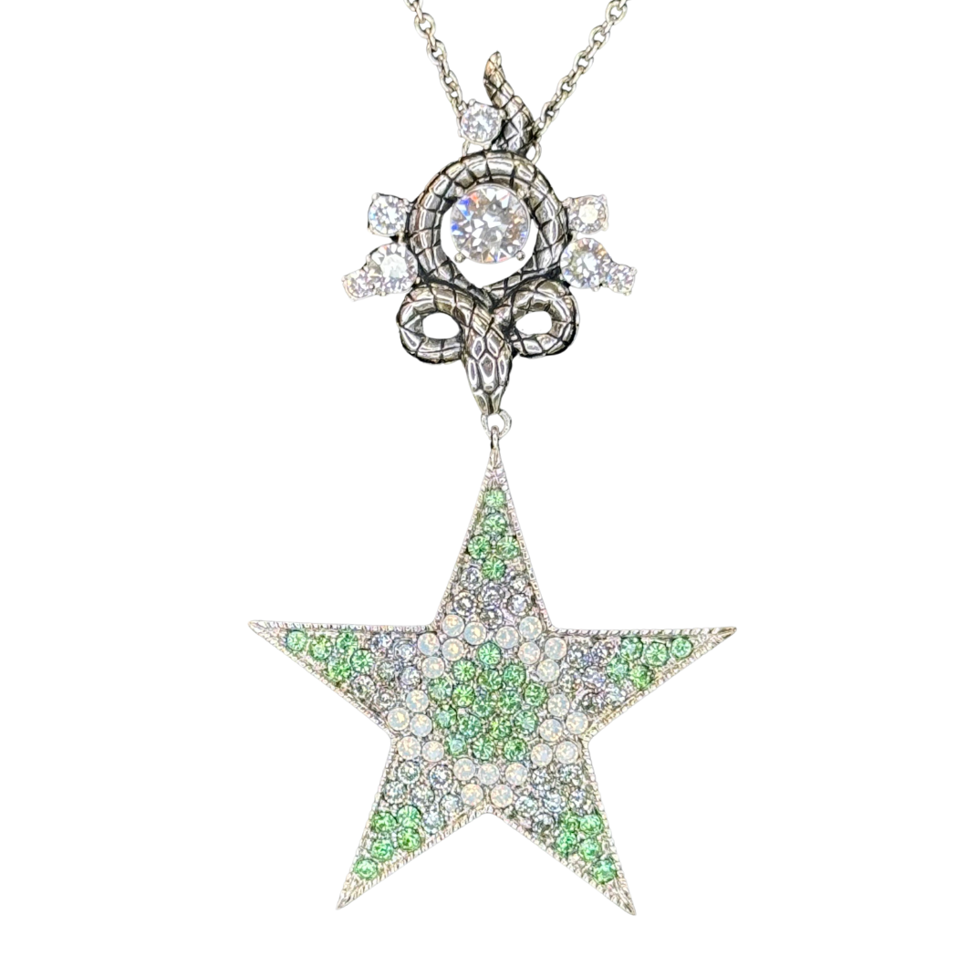 Roberto Cavalli Star Pendant Necklace with Crystals