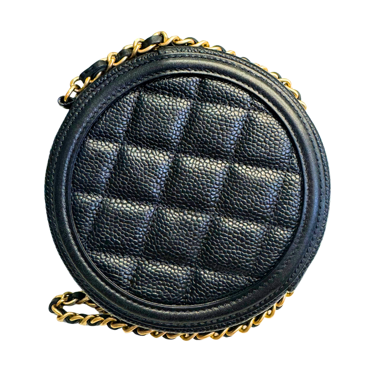 Chanel Caviar Quilted Round Filigree Crossbody