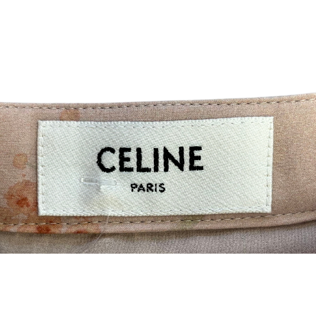 Celine Floral Pleated Maxi Skirt