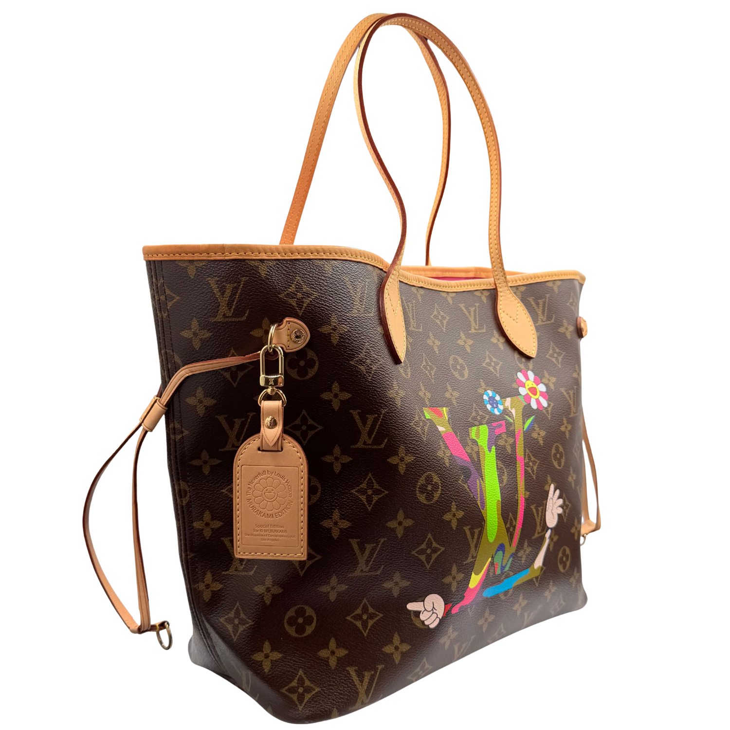Louis Vuitton LV Monogram x Takashi Murakami MOCA Neverfull MM