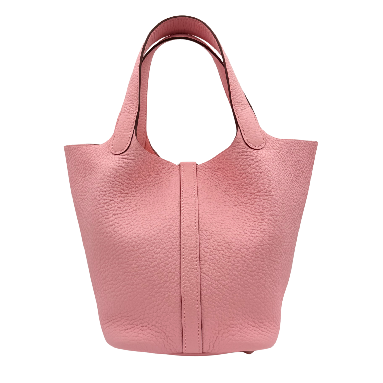 Hermès Picotin Lock 18 Clemence Leather with Palladium Hardware Rose Sakura