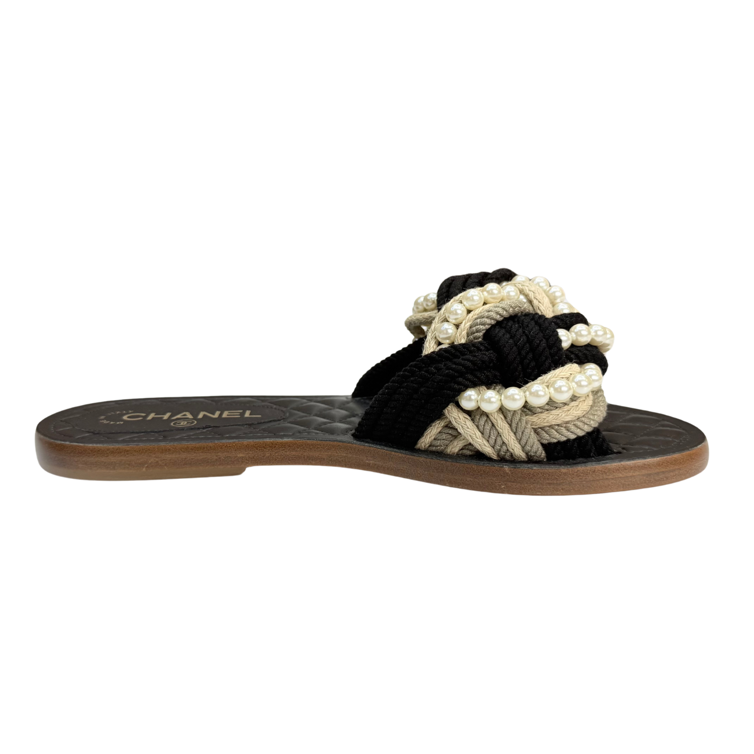Chanel Two Tone Cuba Slides