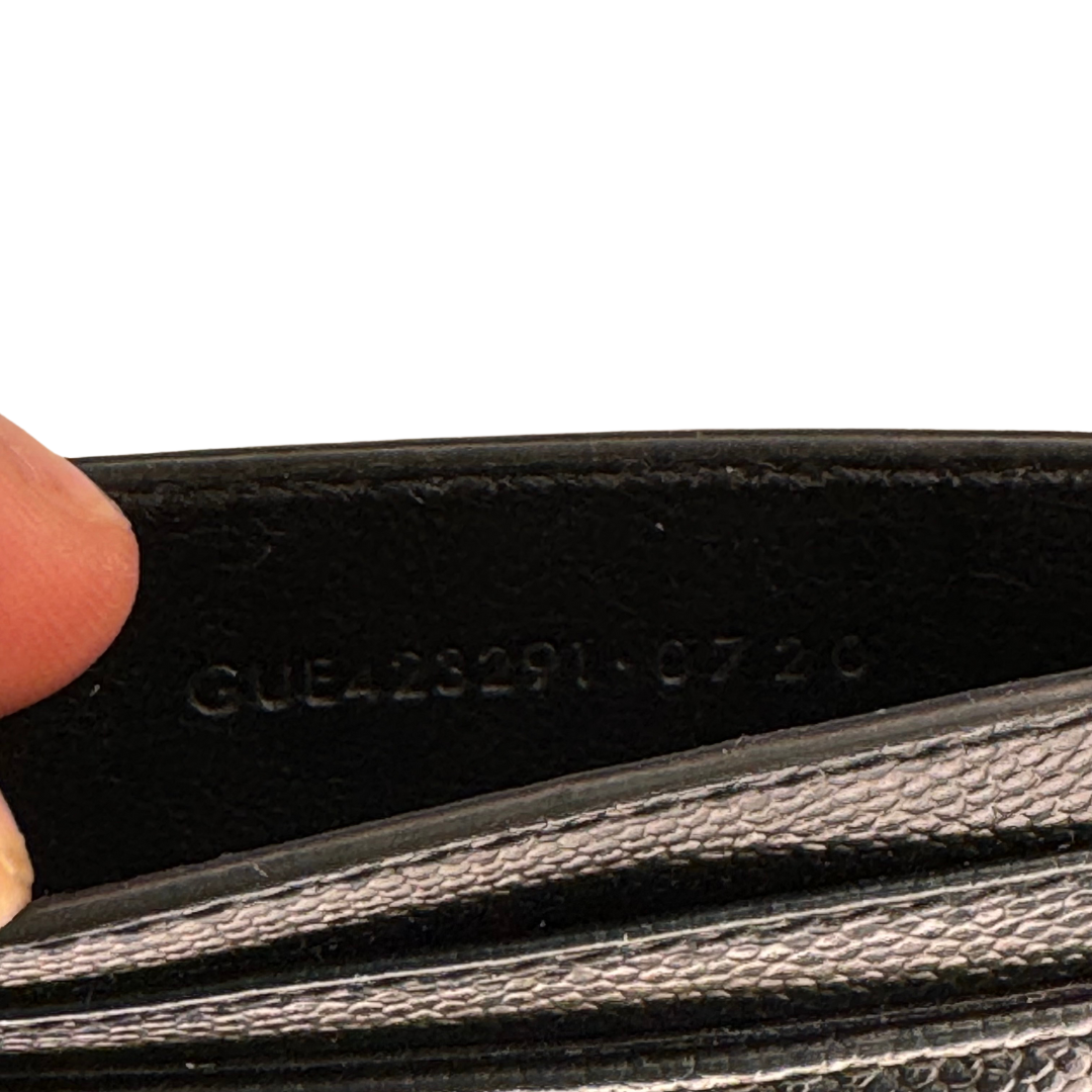 YSL Black Monogram Quilted Leather Cardholder