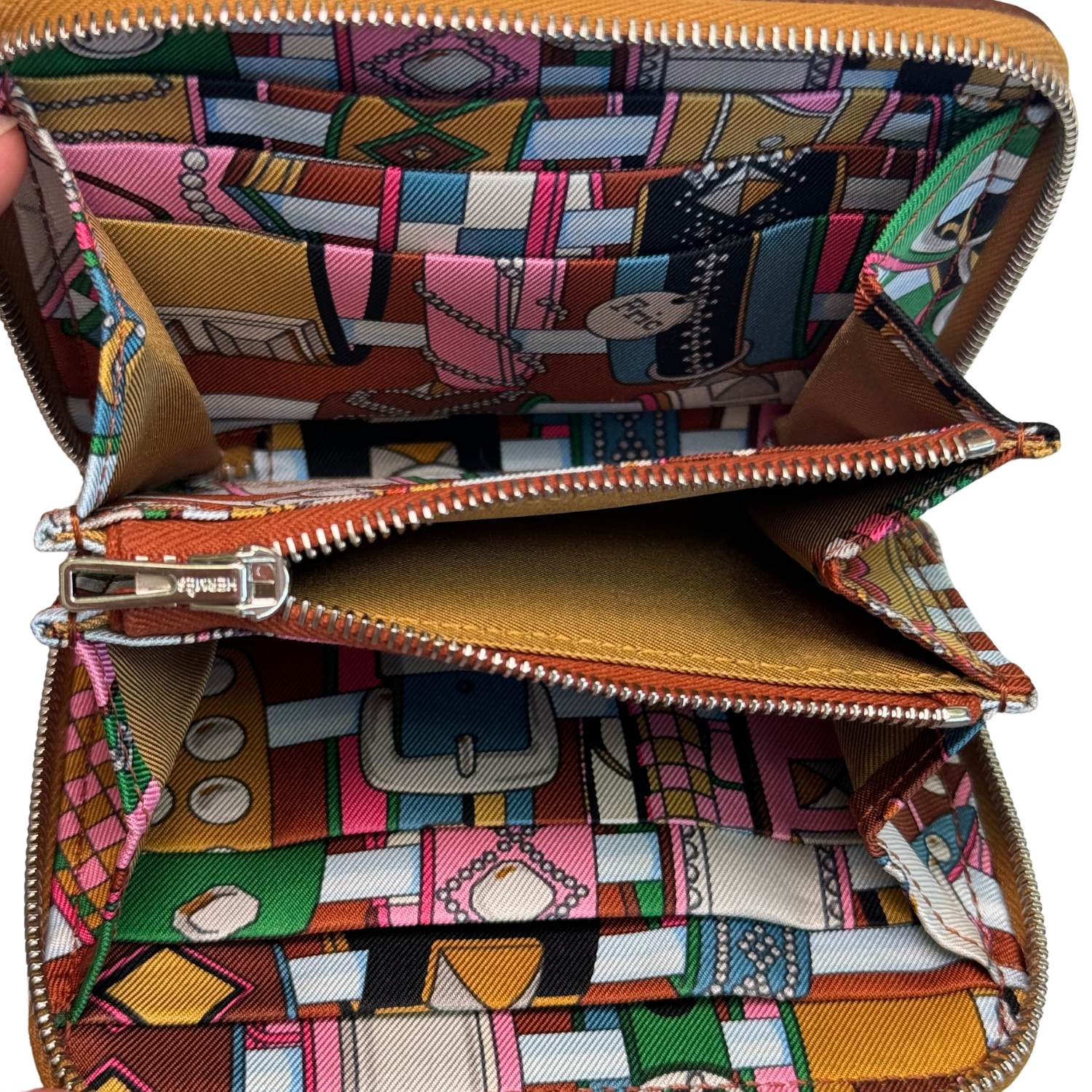 Hermès Epsom Silk'in Compact Wallet Sesame