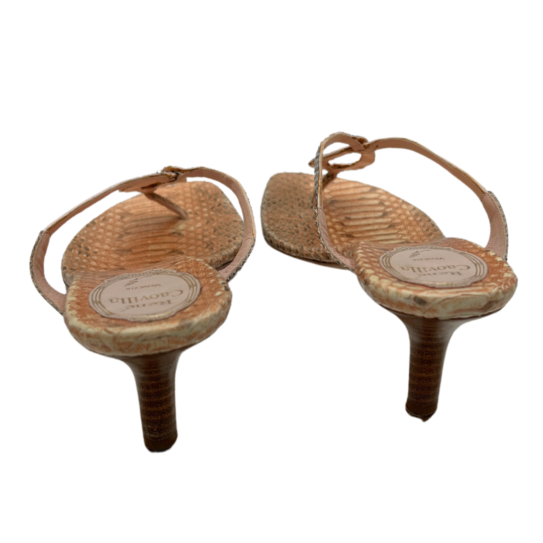 René Caovilla Snakeskin Sandals
