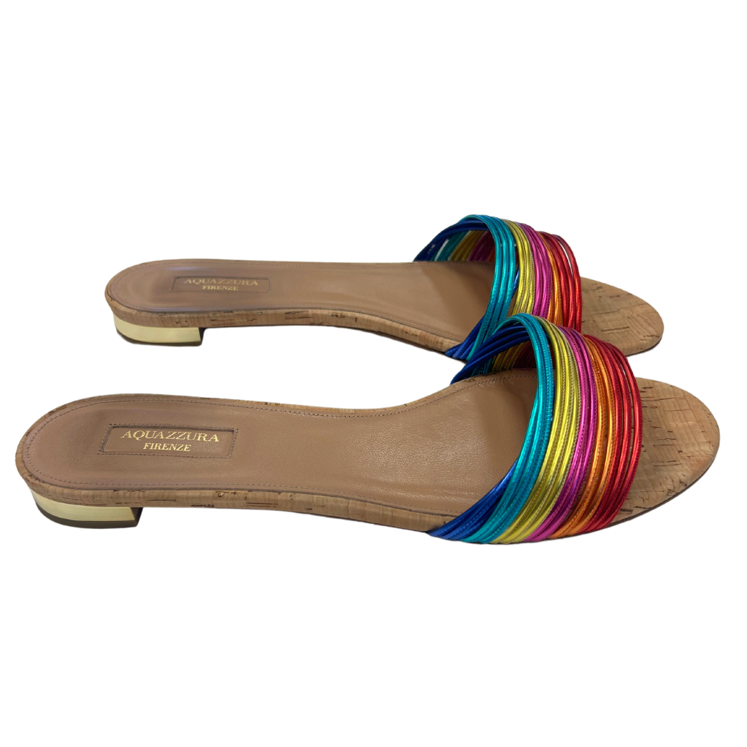 Aquazzura Leather Slides