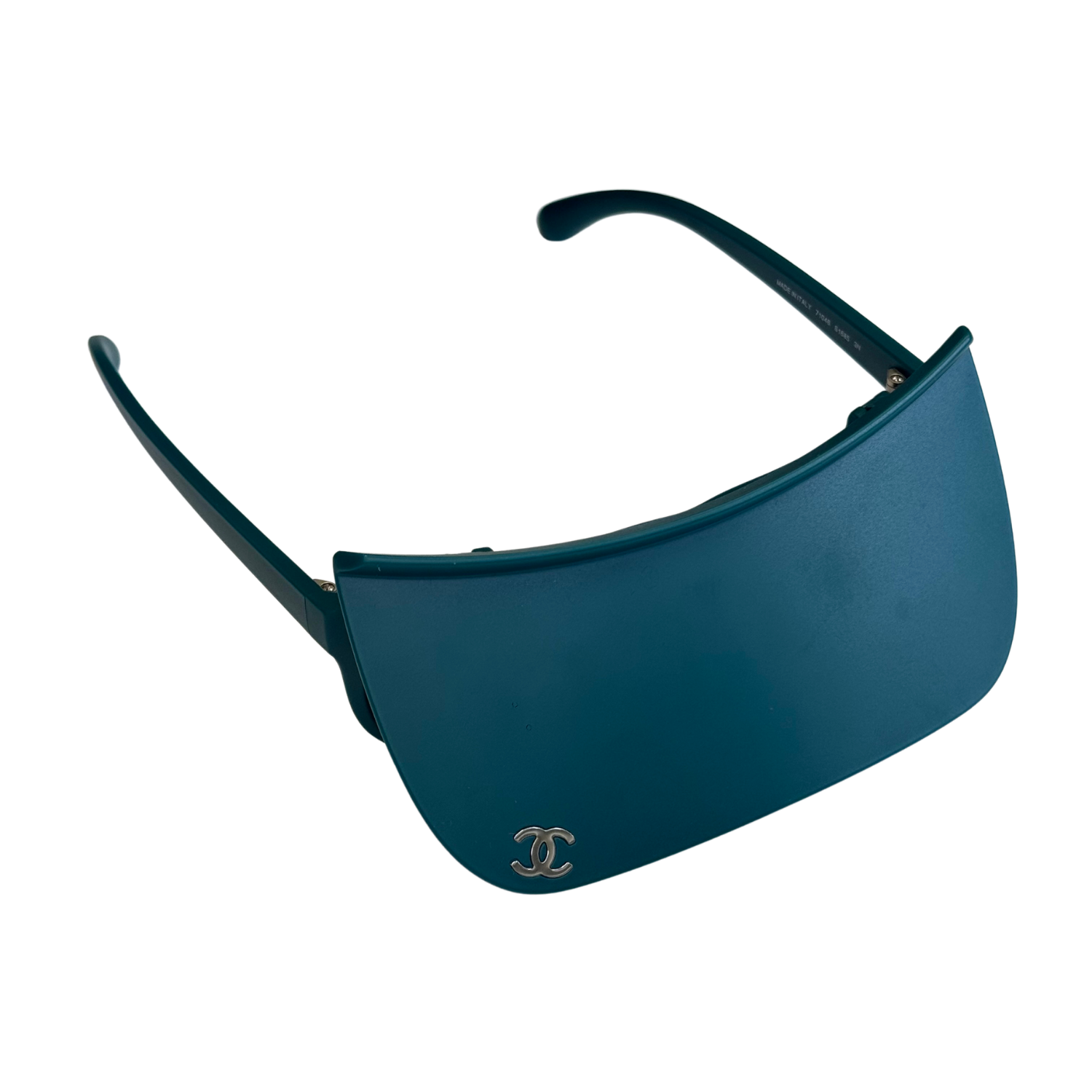 Chanel 2021 Cruise Collection Green Visor Sunglasses