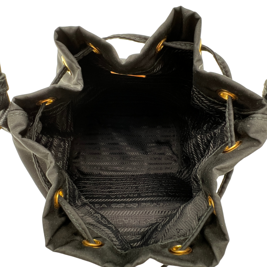 Prada Black Duet Re-Nylon Bucket Bag