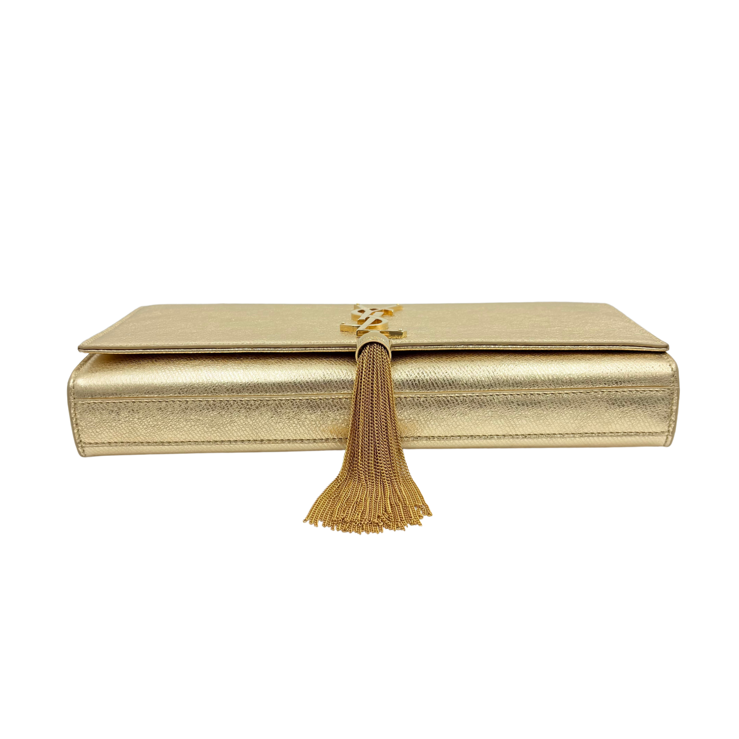 Yves Saint Laurent Kate Tassel Clutch Gold
