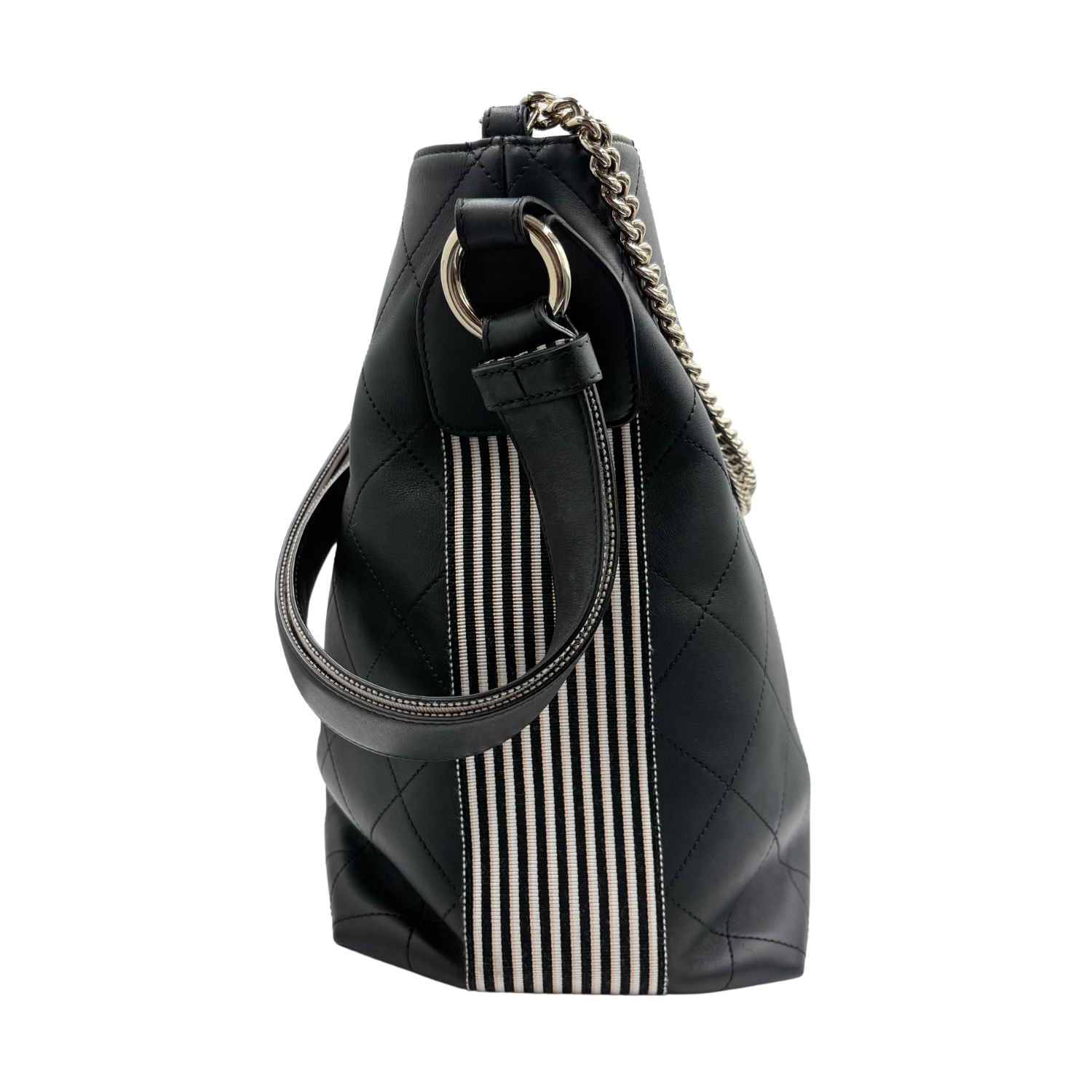 Chanel CC Button Up Hobo Black