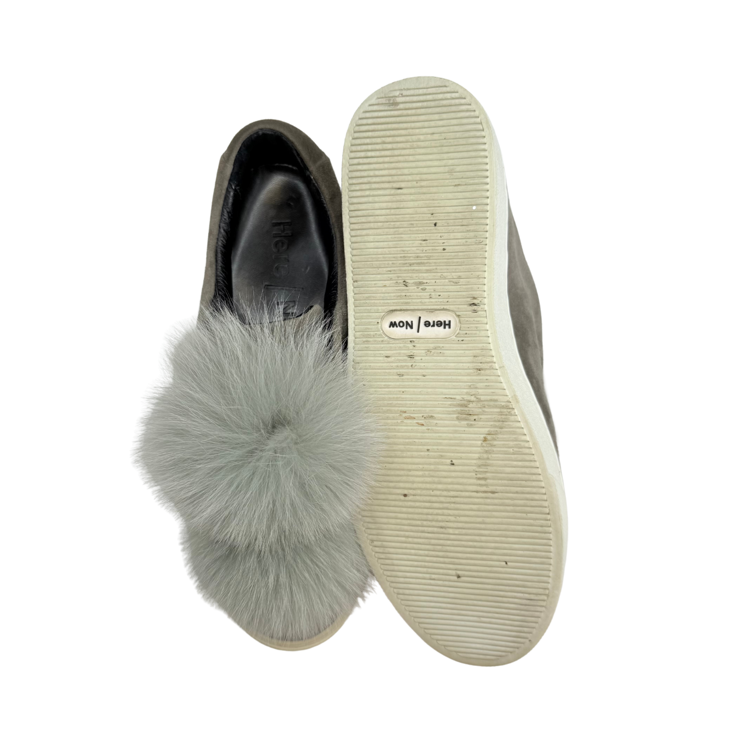 Here/Now Pom Pom Sneakers Grey