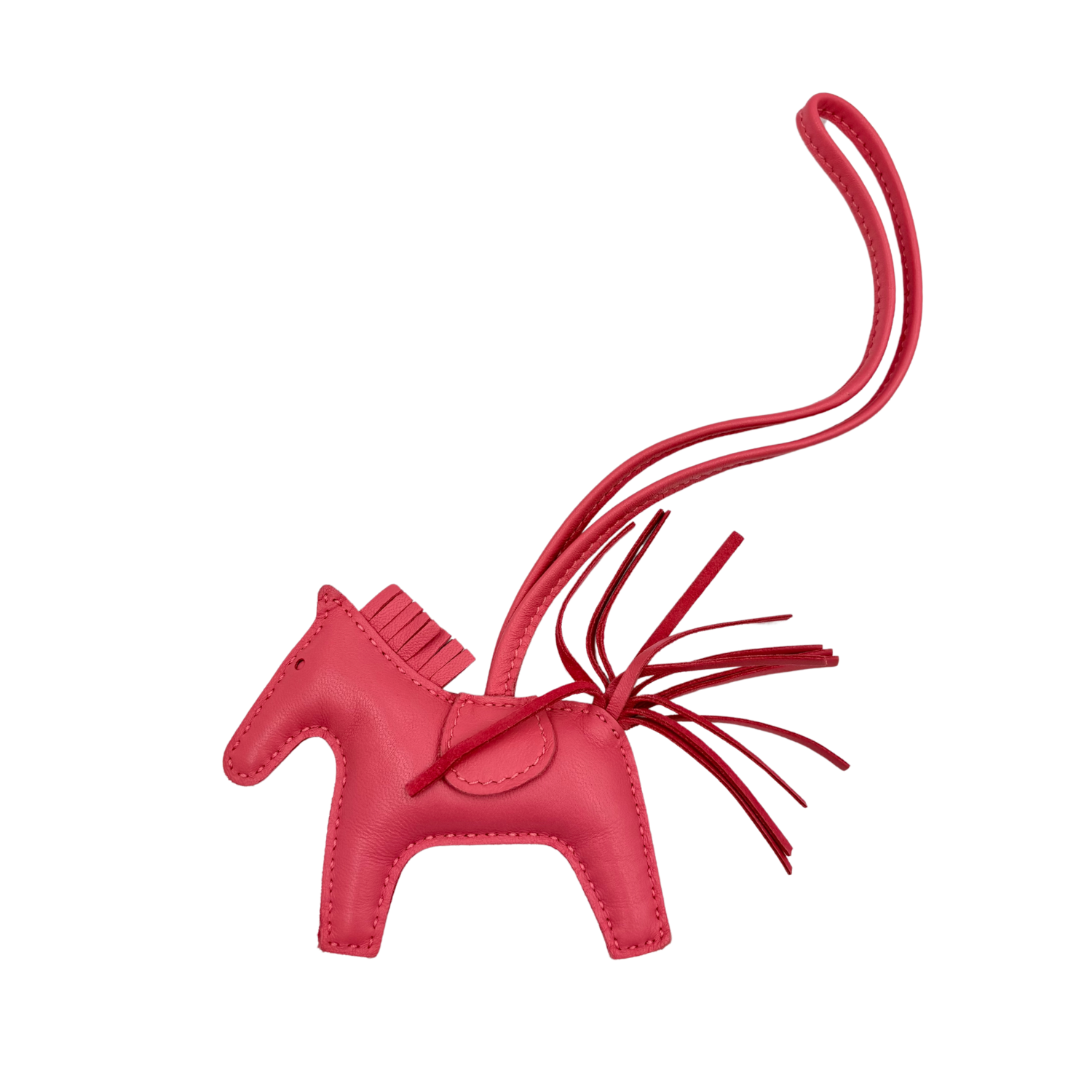 Hermès PM Rodeo Bag Charm Pegase Rose Azalee