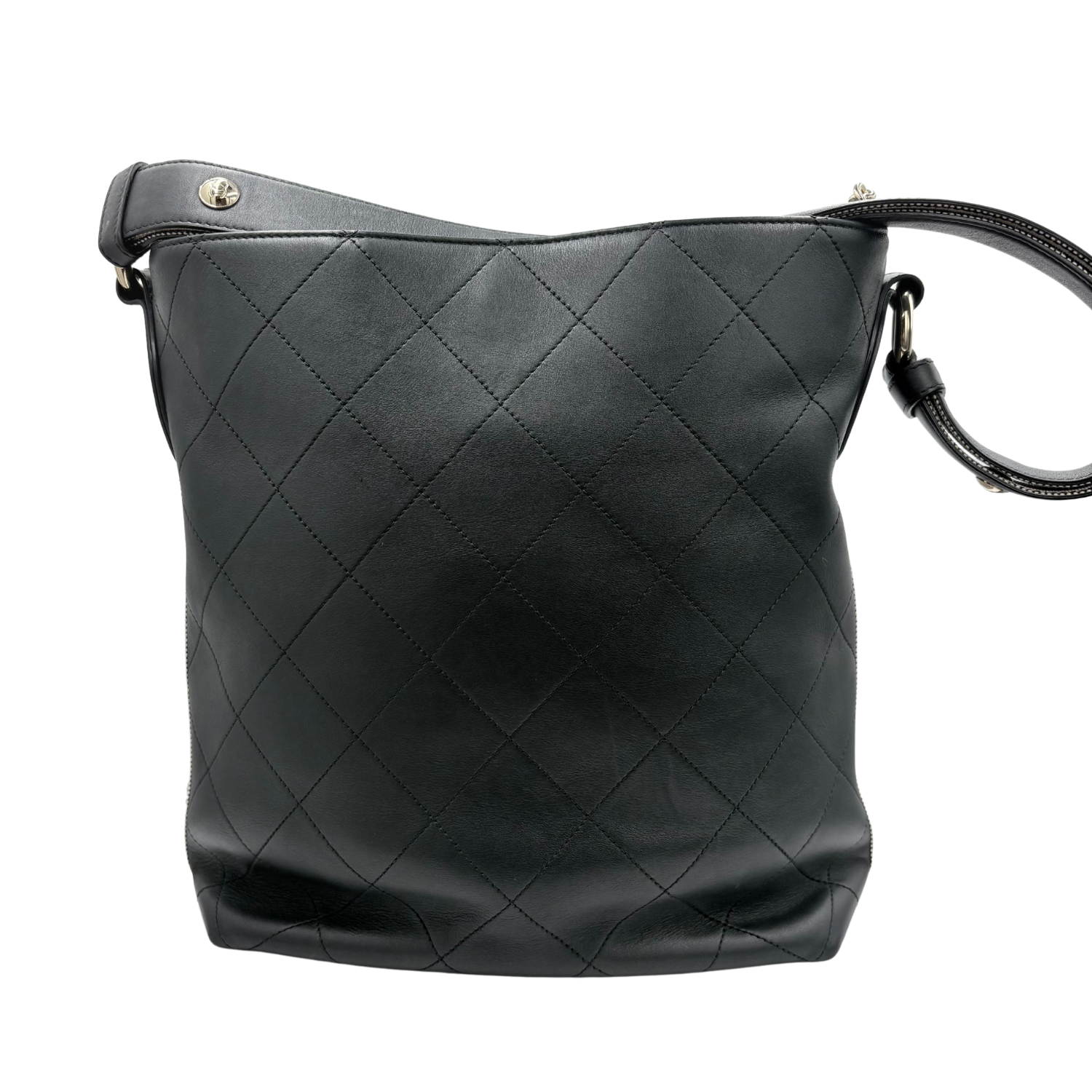 Chanel CC Button Up Hobo Black