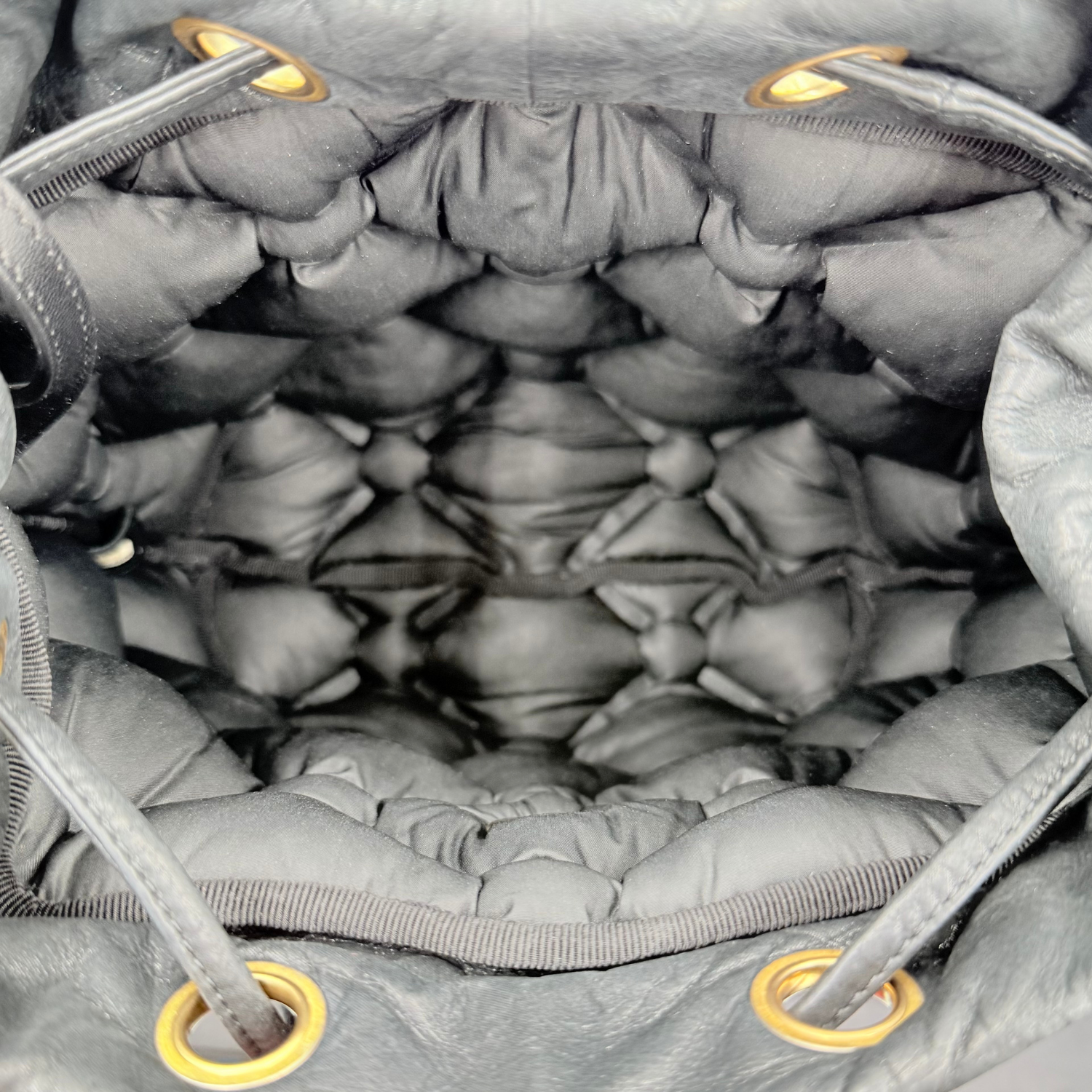 Chanel Quilted Cuban Chesterfield Backpack Black