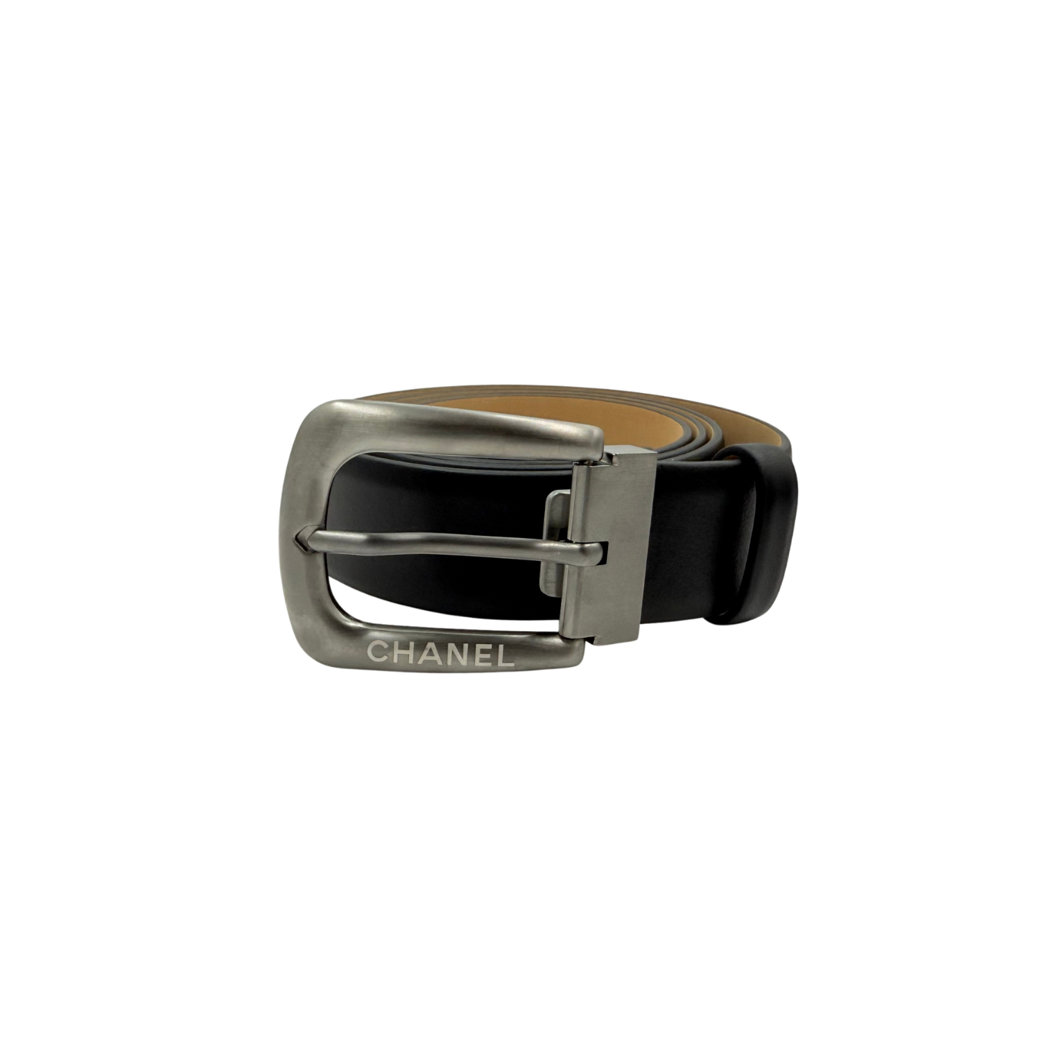 Chanel Leather Belt 95 Black