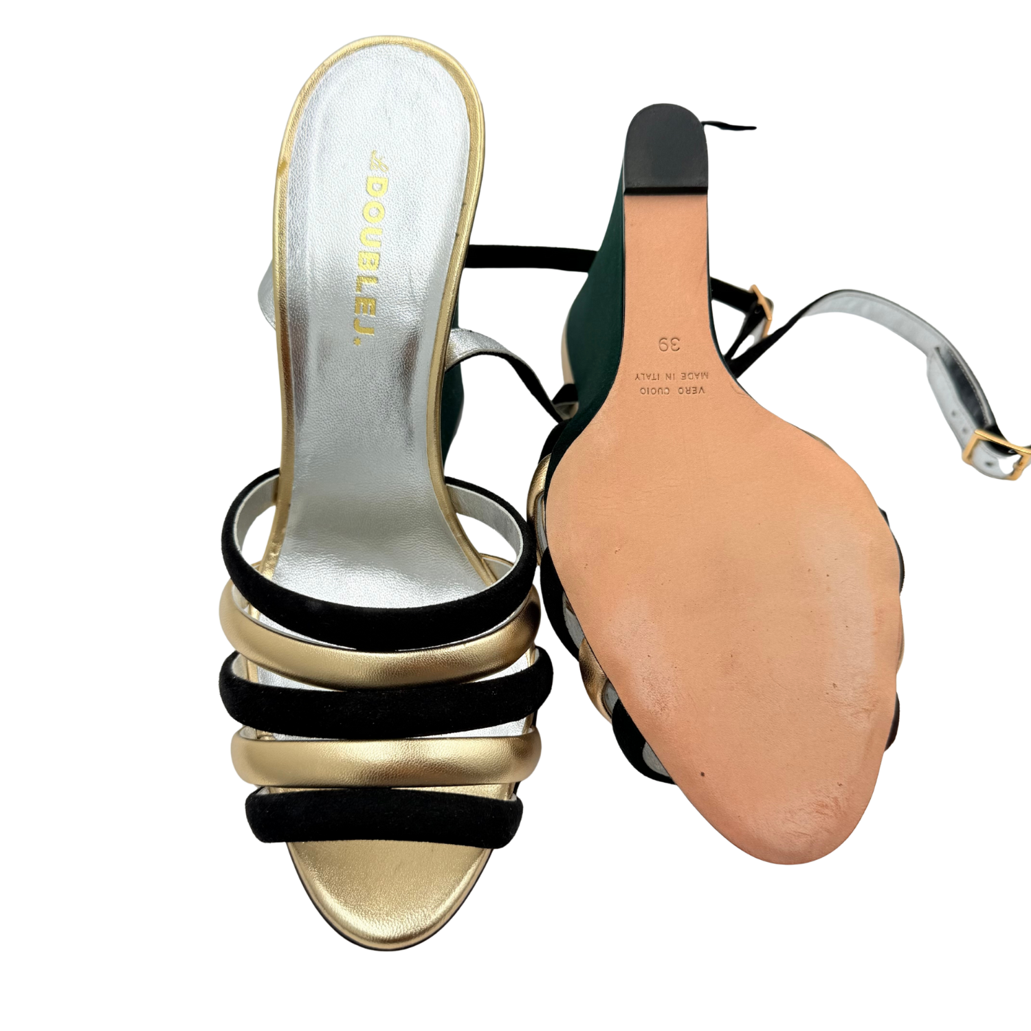 La DoubleJ Ankle Strap Wedges