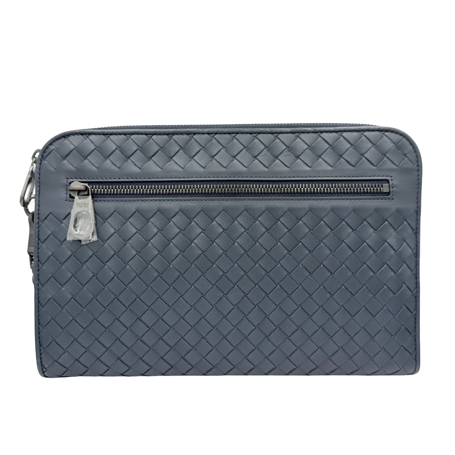 Bottega Veneta Intrecciato Wristlet Clutch Navy