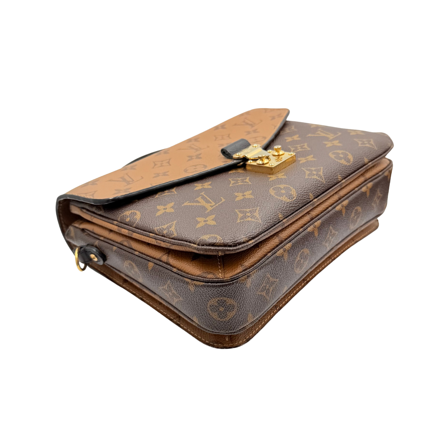 Medium Reversed Monogram Canvas Metis Bag Brown