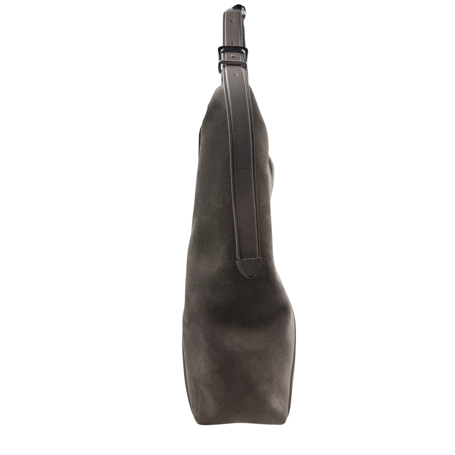 Brunello Cucinelli Buckle Suede Hobo Bag Ossido