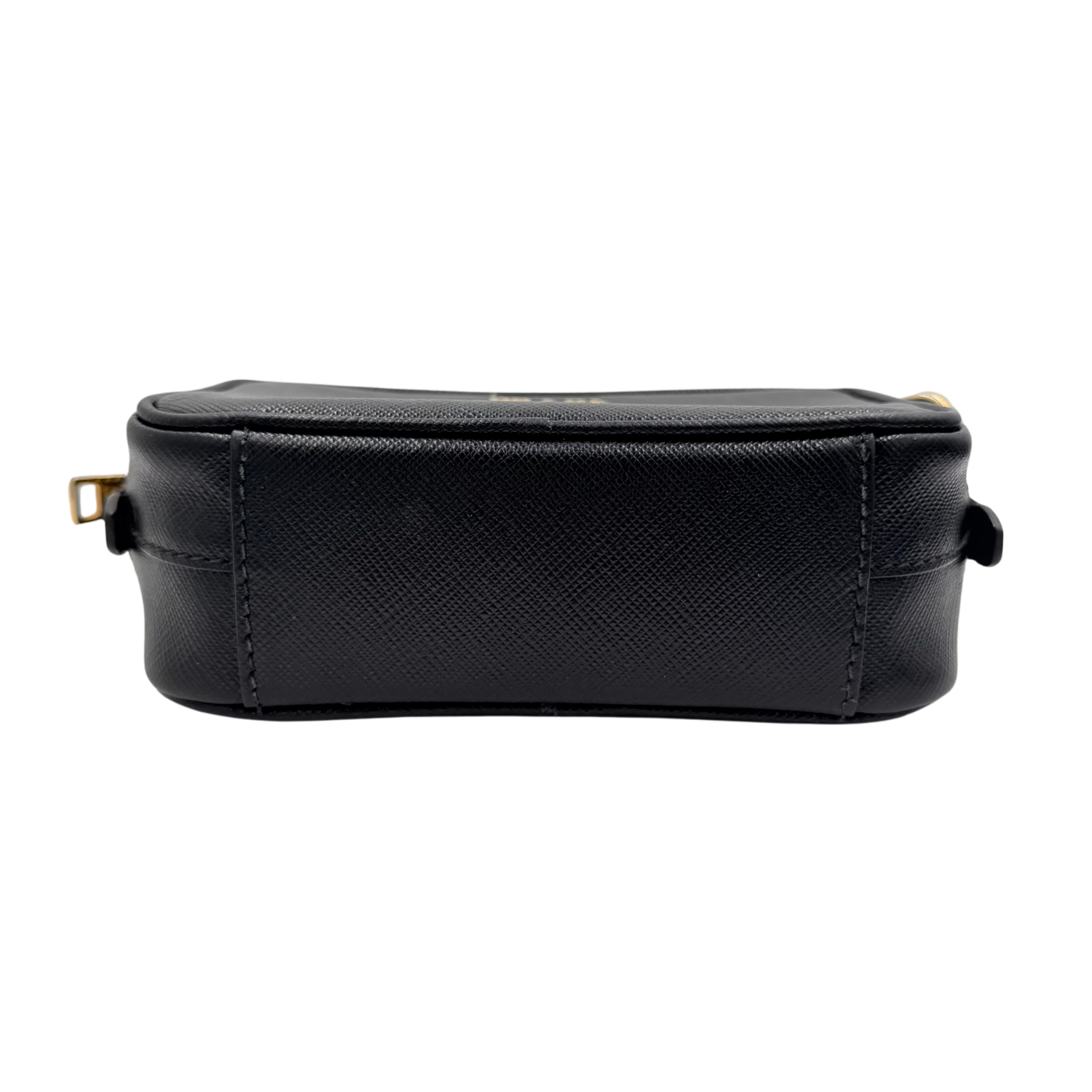 Prada Saffiano Mini Camera Crossbody Bag Black