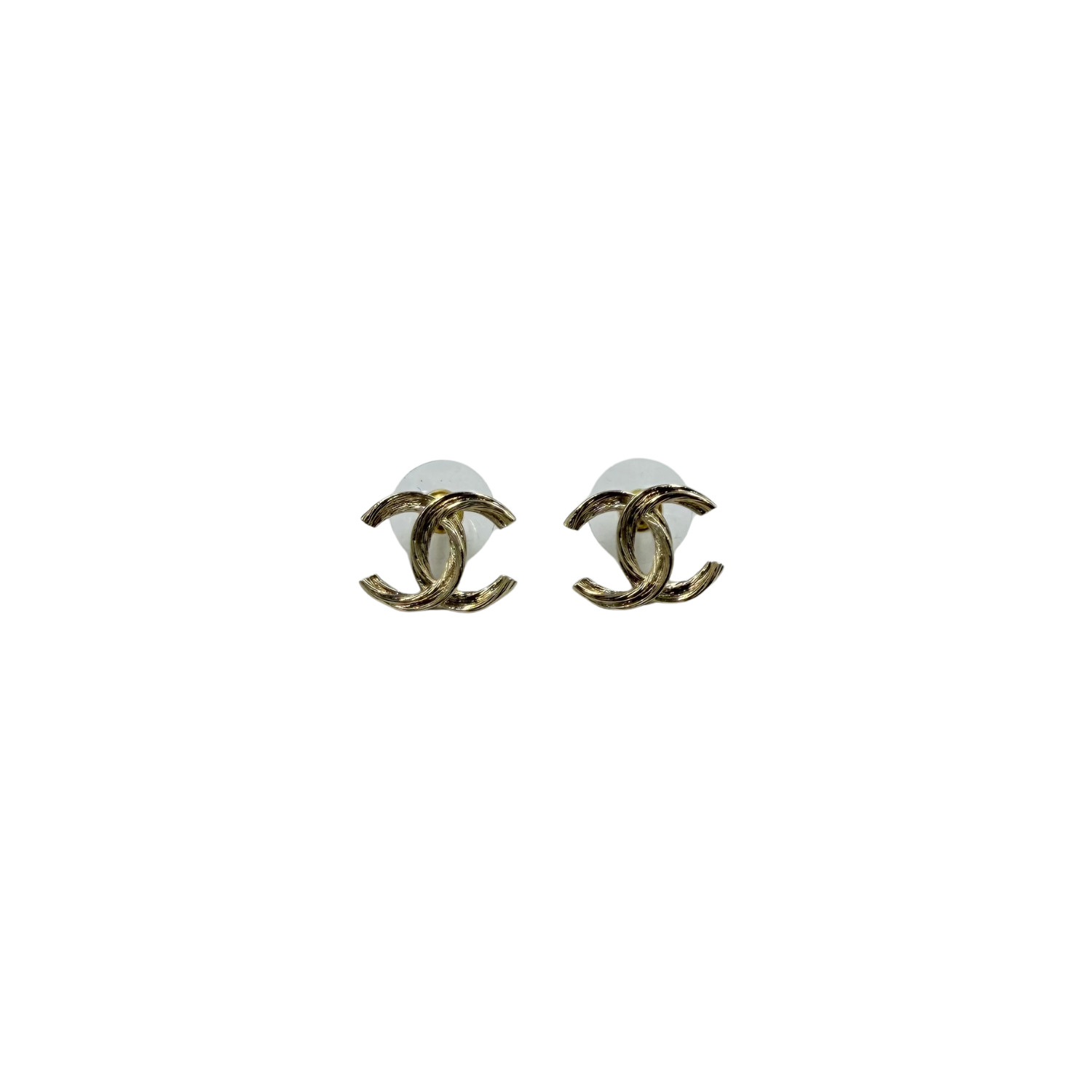 Gold CC Stud Earrings