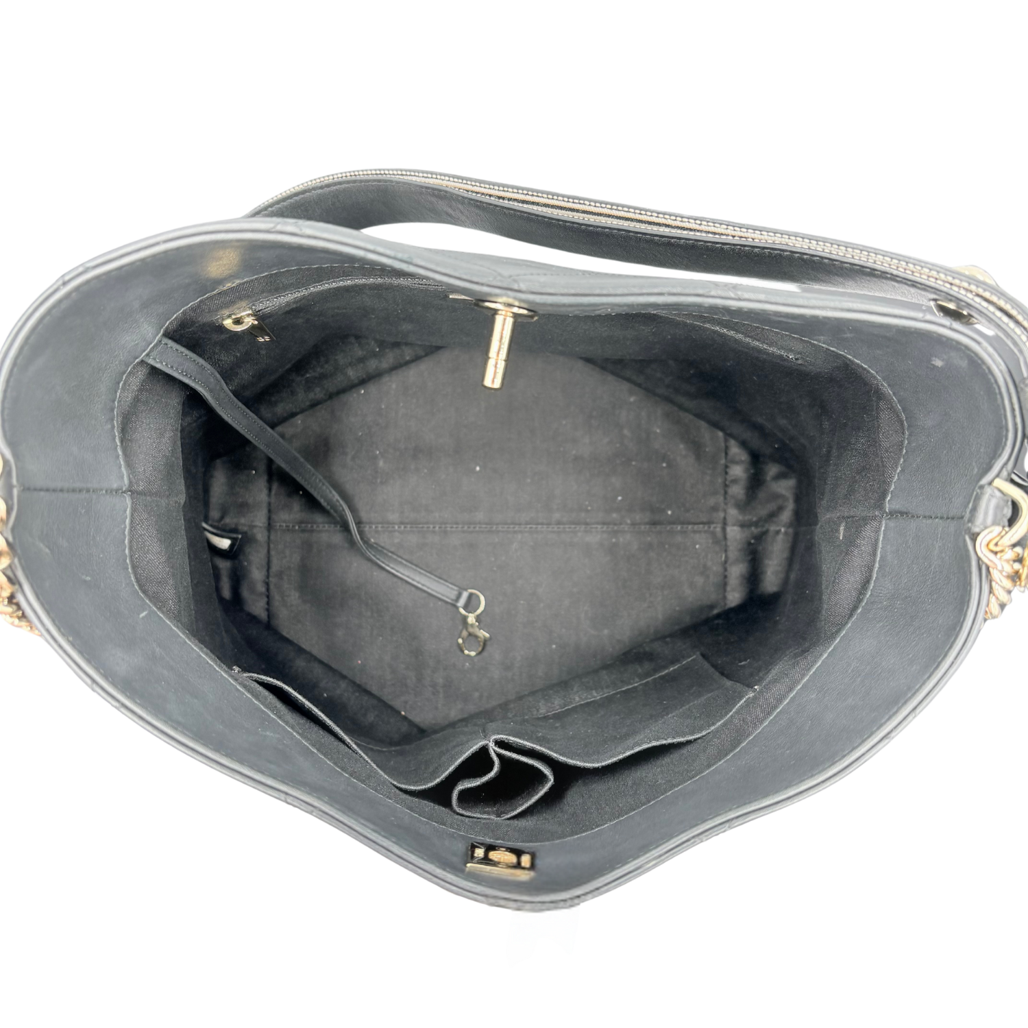 Chanel CC Button Up Hobo Black