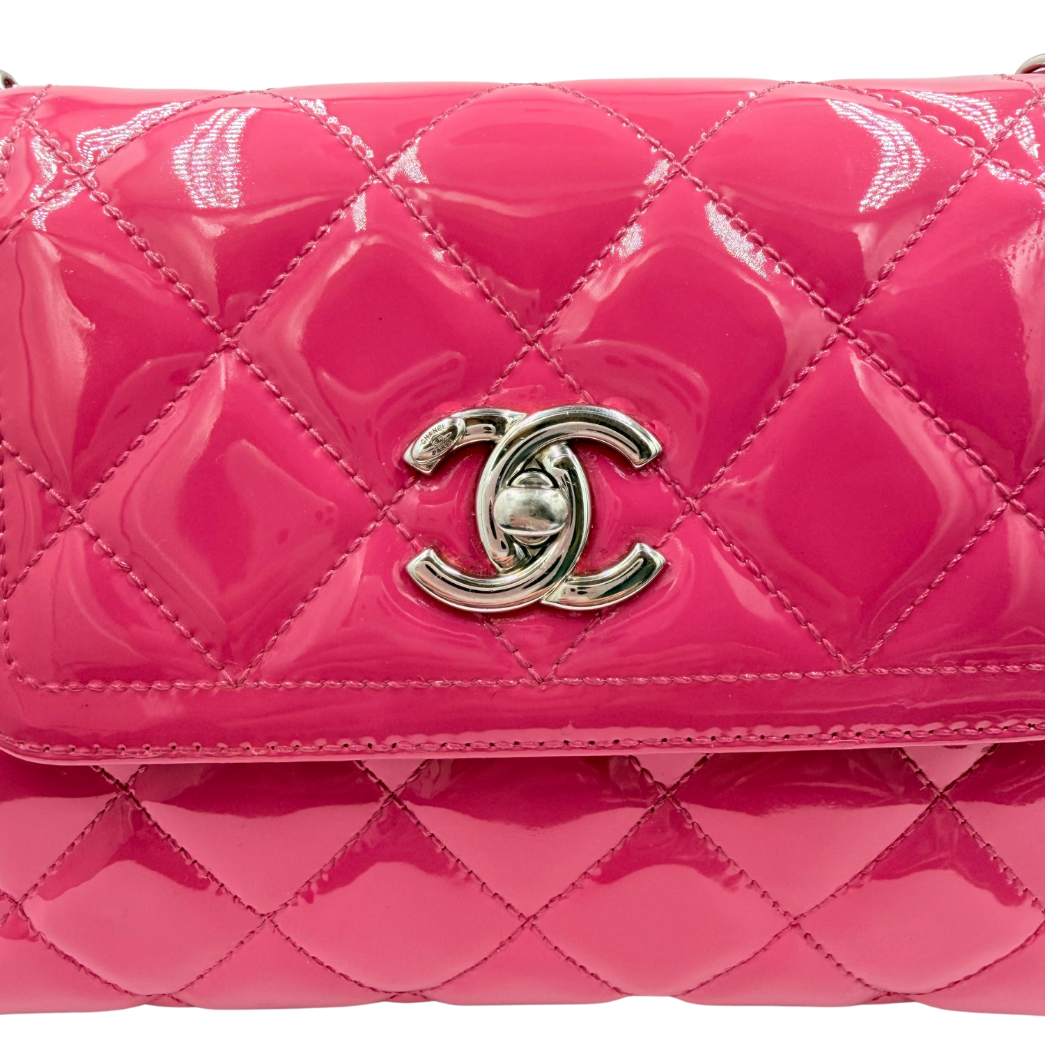 Small Coco Shine Accordion Bag Pink
