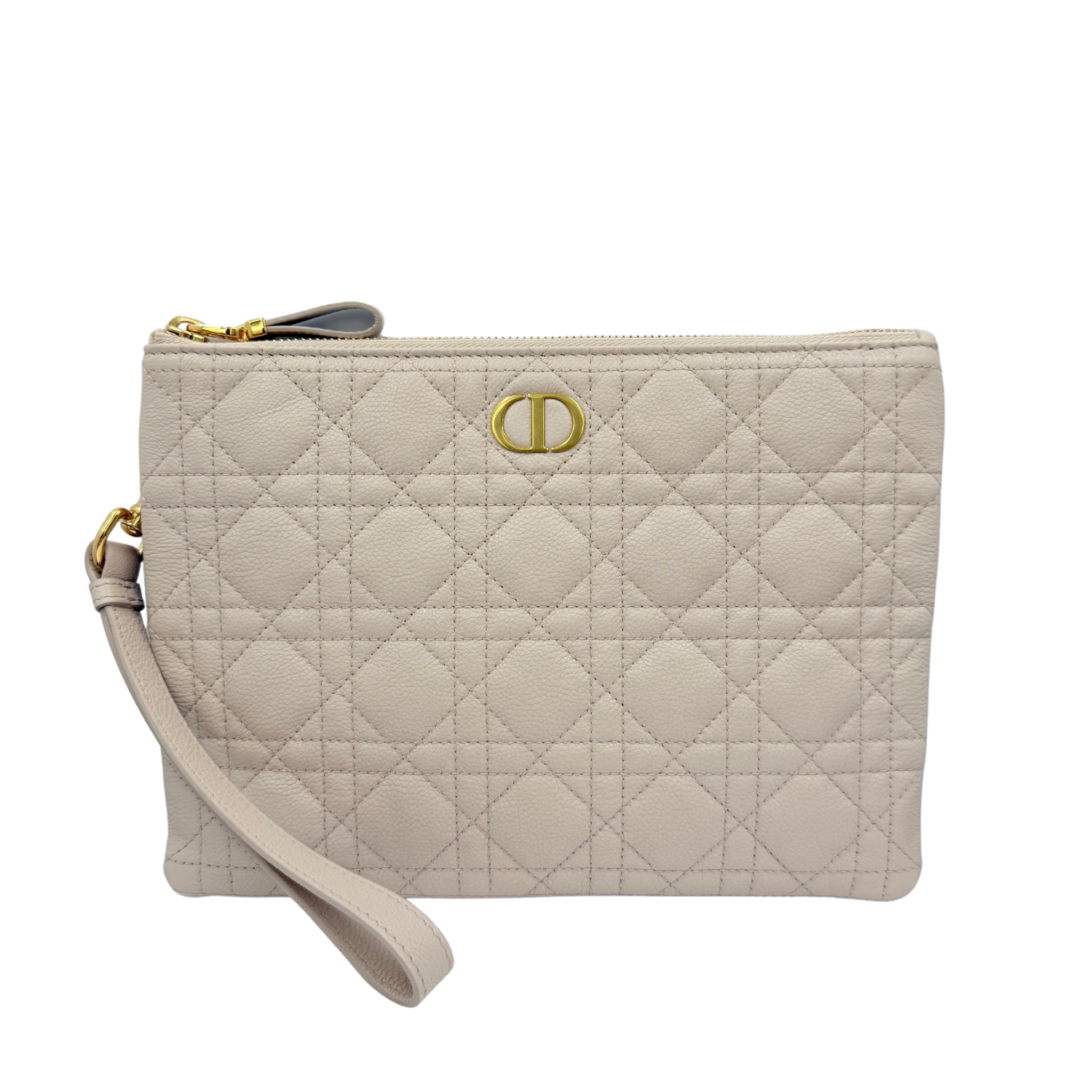 Christian Dior Medium Cannage Daily Pouch Caro Sand