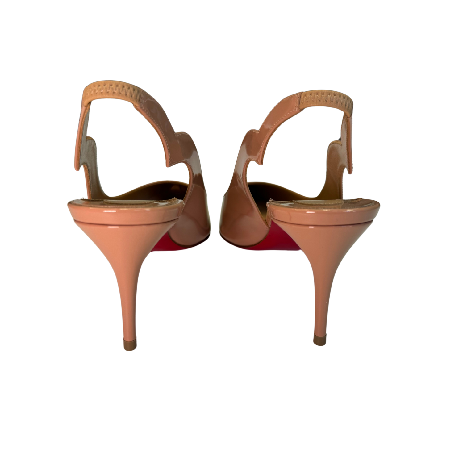 Christian Louboutin Kate Slingback Patent Calfskin Pumps Tan