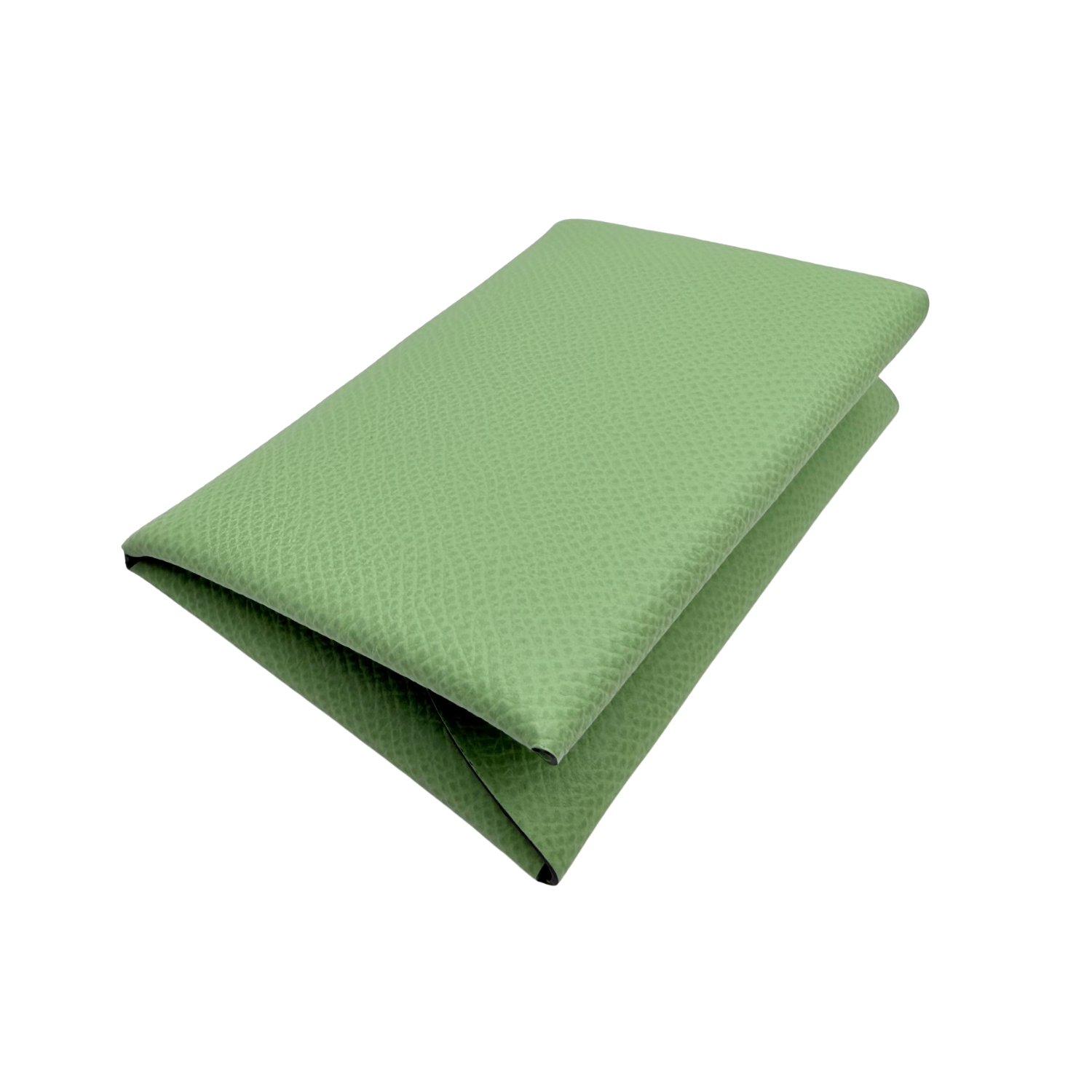Hermès Calvi Duo Compact Card Holder Vert Criquet