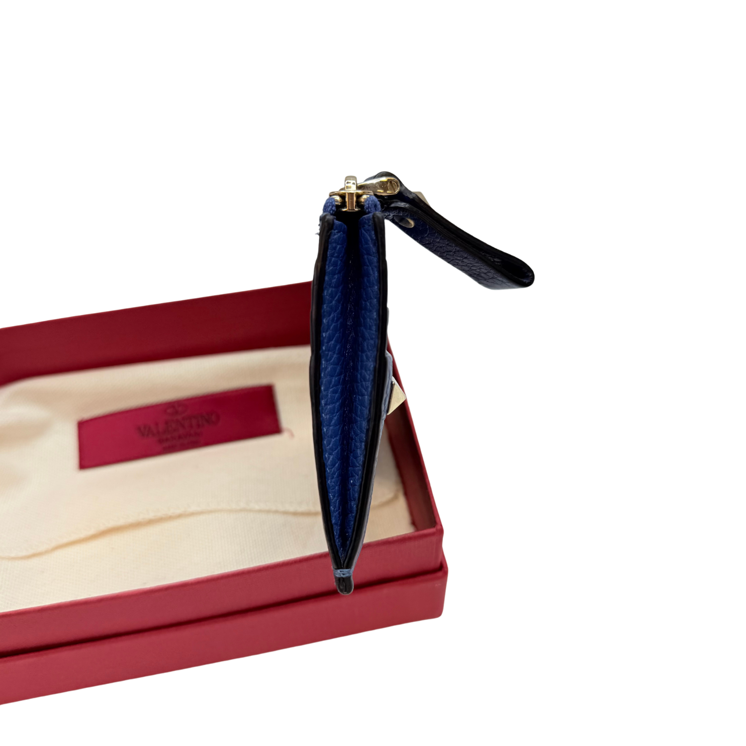 Valentino Rockstud Cardholder Blue
