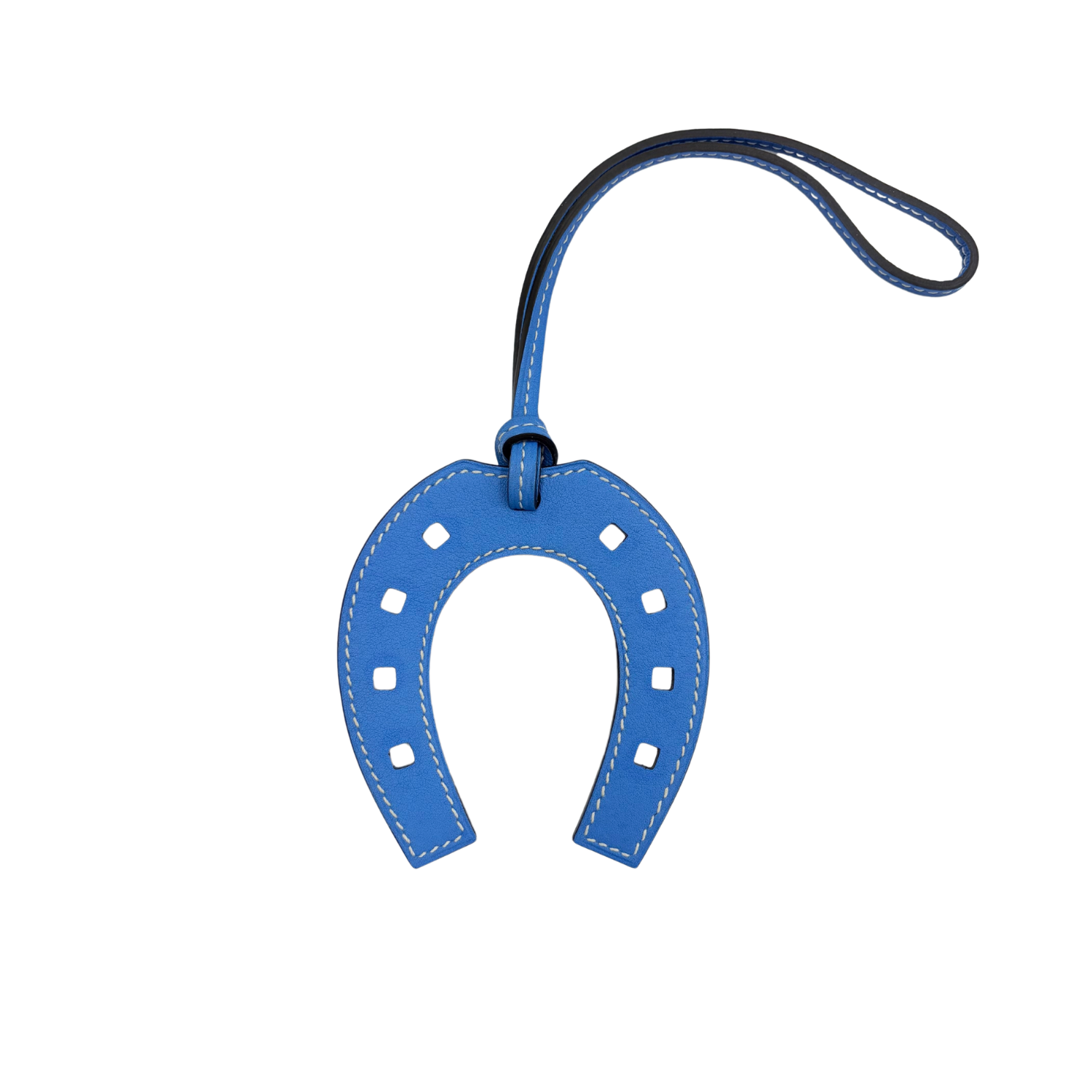 Hermès PM Paddock Horse Shoe Bag Charm Bleu Paradise