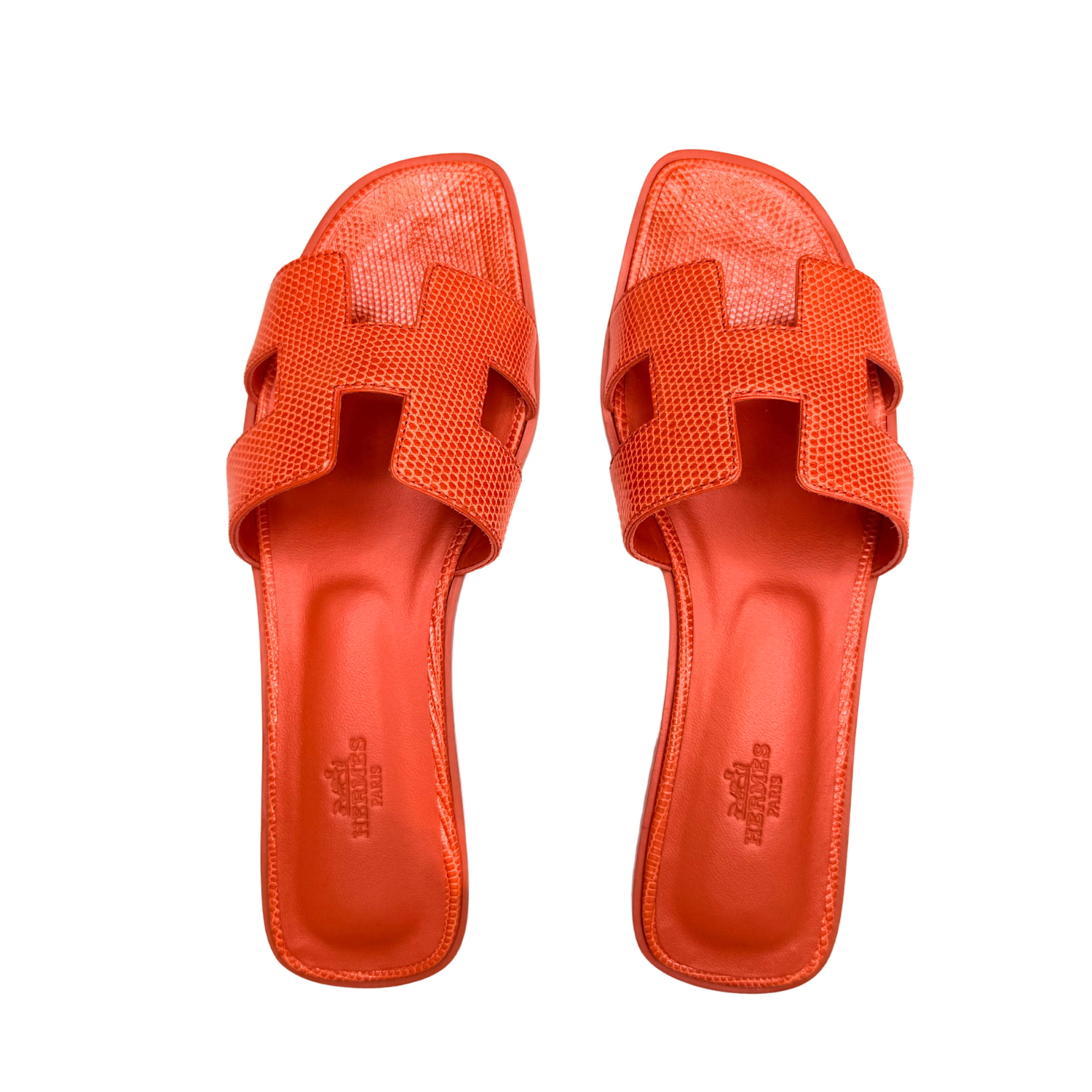 Hermès Oran Sandal Orange Synthétique