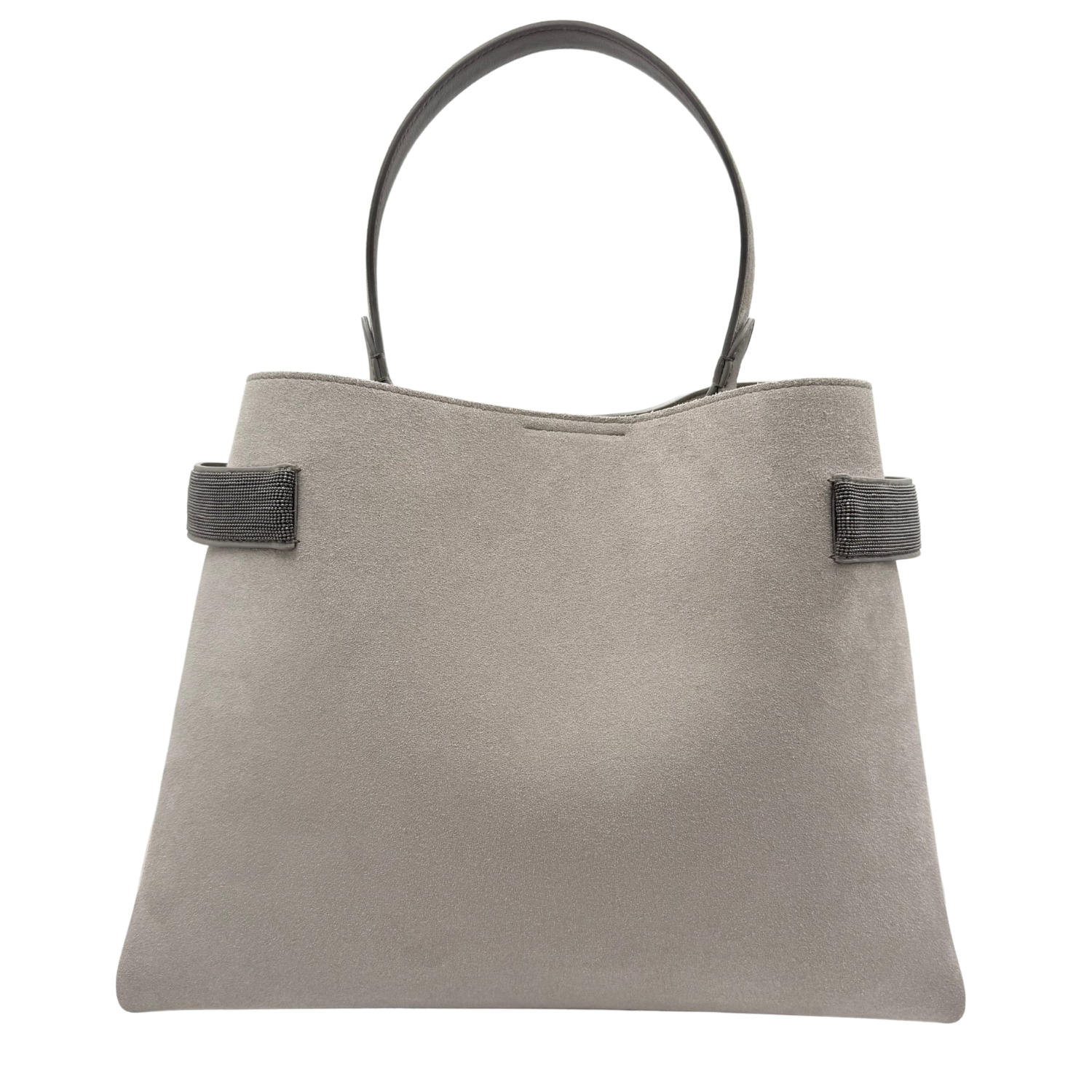 Brunello Cucinelli Essence Top Handle Bag Stone Grey