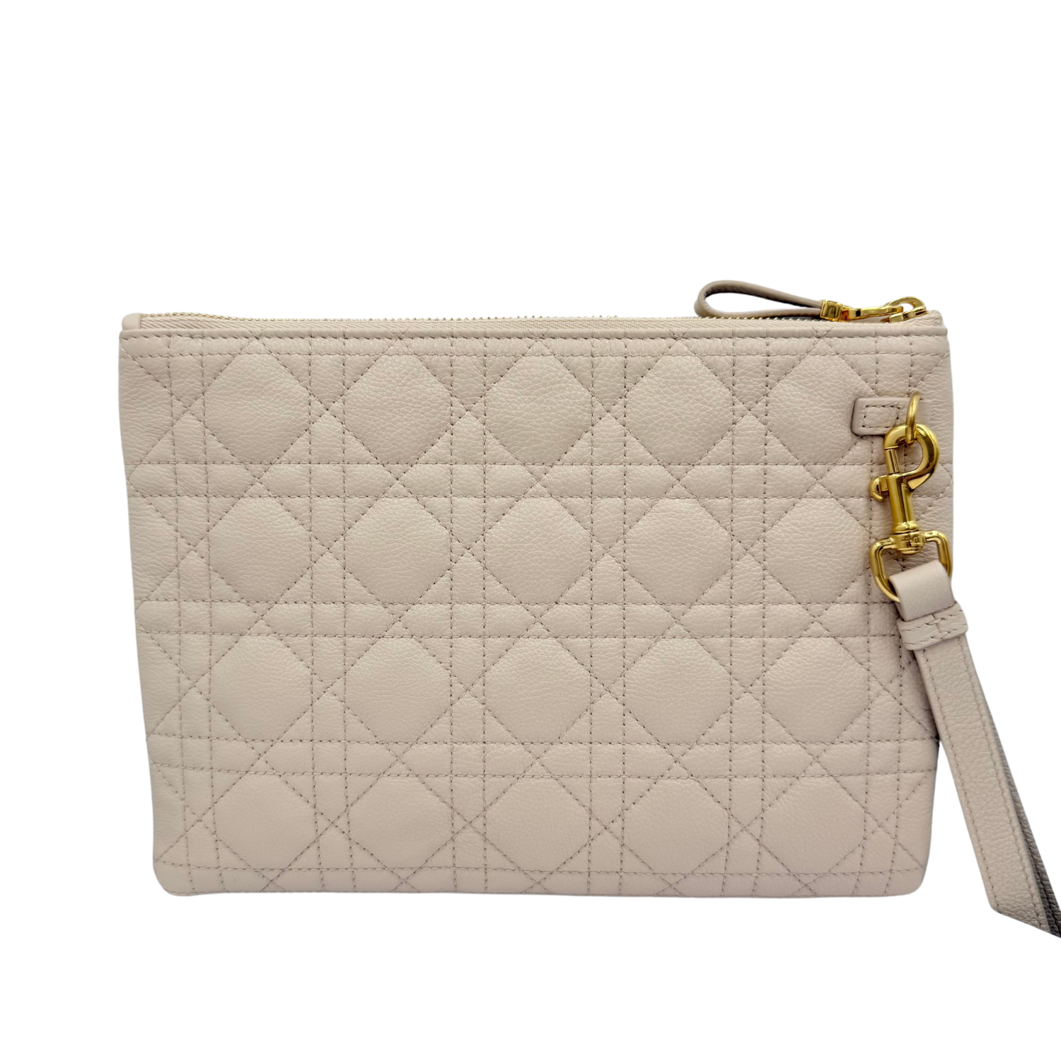 Christian Dior Medium Cannage Daily Pouch Caro Sand