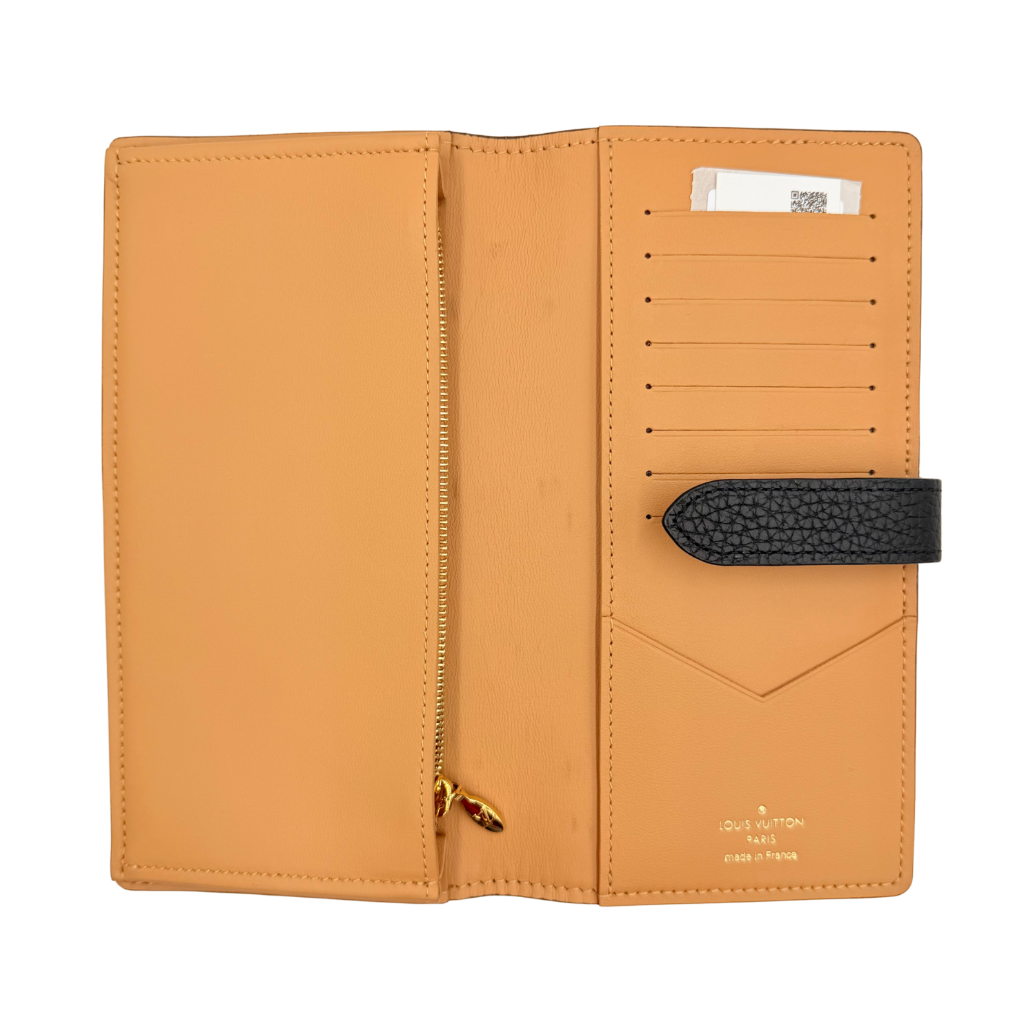 Louis Vuitton Taurillon LV Vertical Capucines Wallet Black Arizona