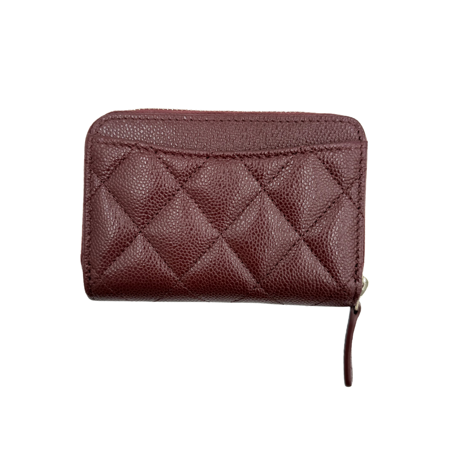 Chanel Small CC Zip Around Wallet Burgundy