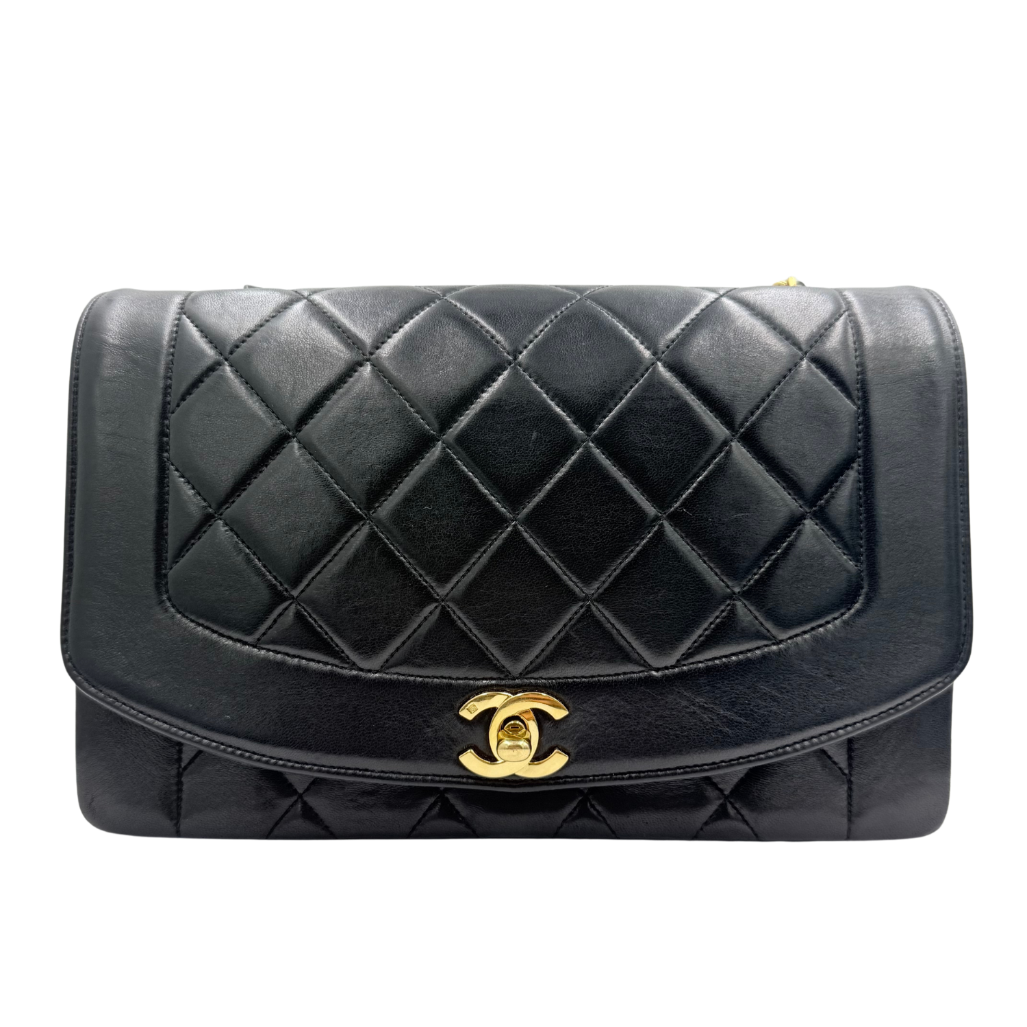 Chanel Medium Vintage Diana 90's Flap Bag Black